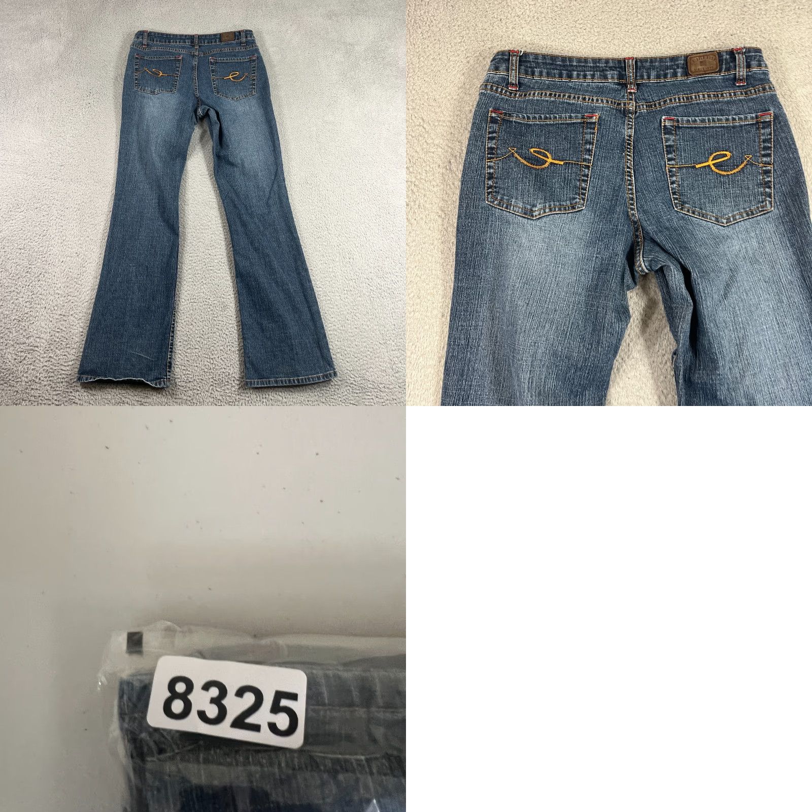 Vintage US Polo Assn. Jeans - Women - 12 - Bootcut Flare - Blue Denim - 32 Inseam - Low Rise - 90s Boho Retro Embroidered Logo Pockets Stretch Size 34" / US 12 / IT 48 - 8 Thumbnail