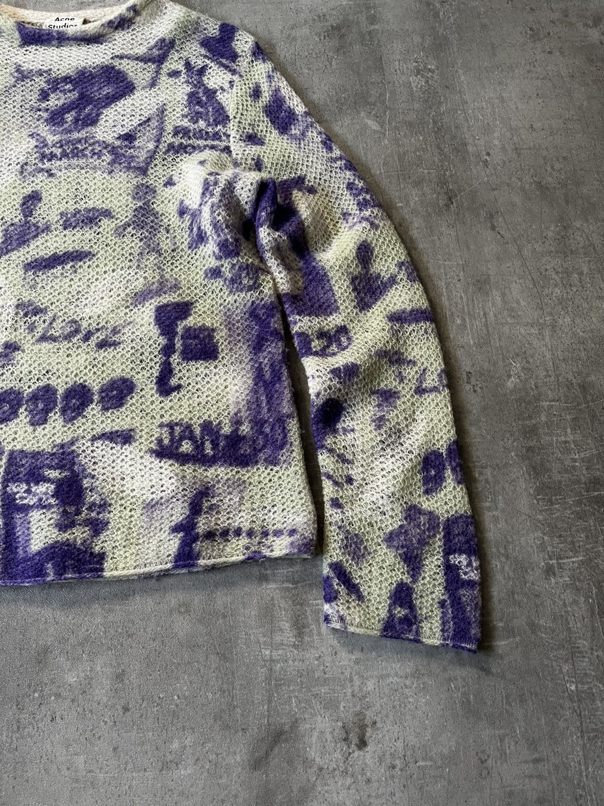 Acne Studios Acne Studios Rave Poster Scribble FW19 sweater Size US M / EU 48-50 / 2 - 3 Thumbnail