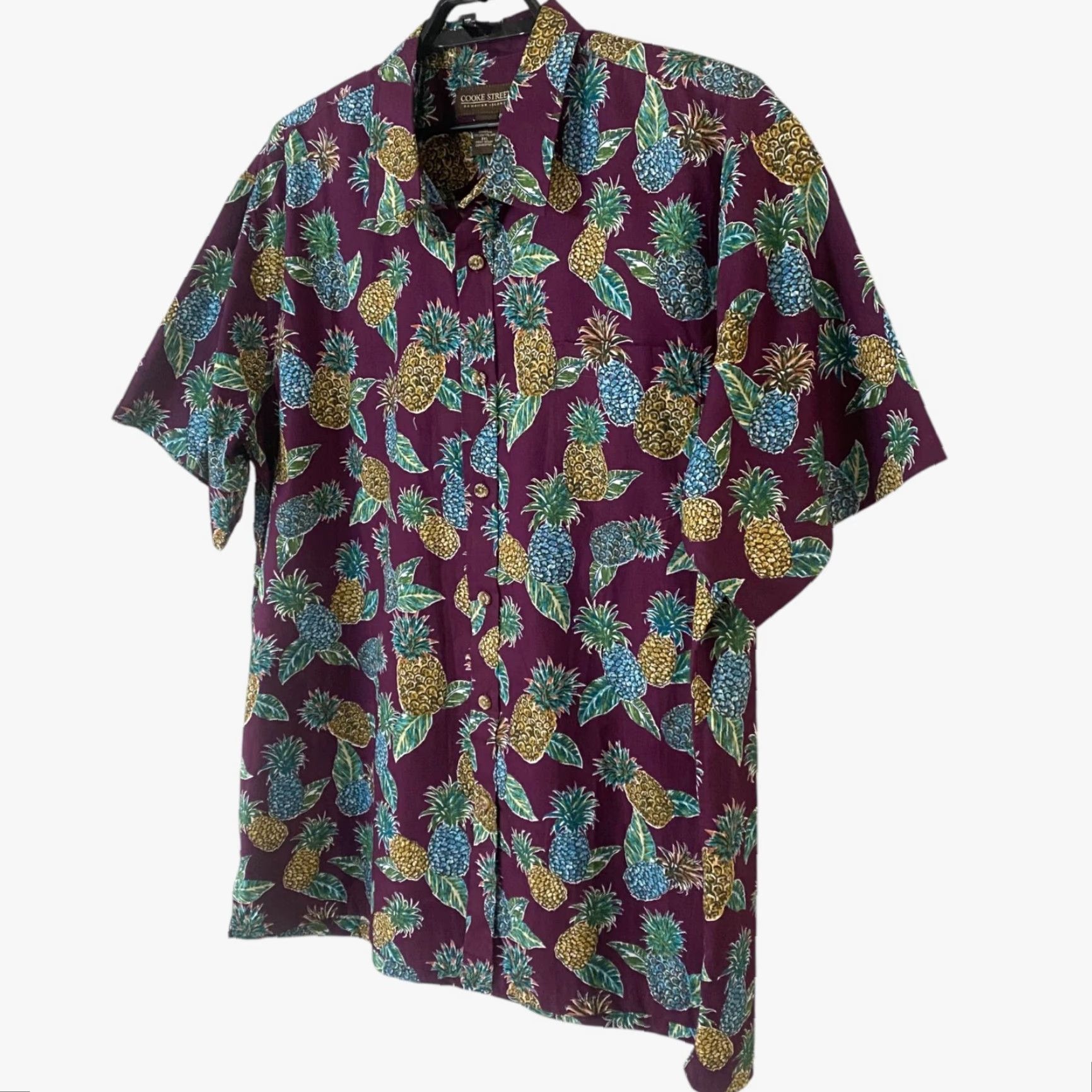 Vintage VINTAGE Cooke Street Hawaiian Shirt Men 2XL Short Sleeve Button-Up Pineapple Print Casual Beach Summer Size US XXL / EU 58 / 5 - 2 Thumbnail