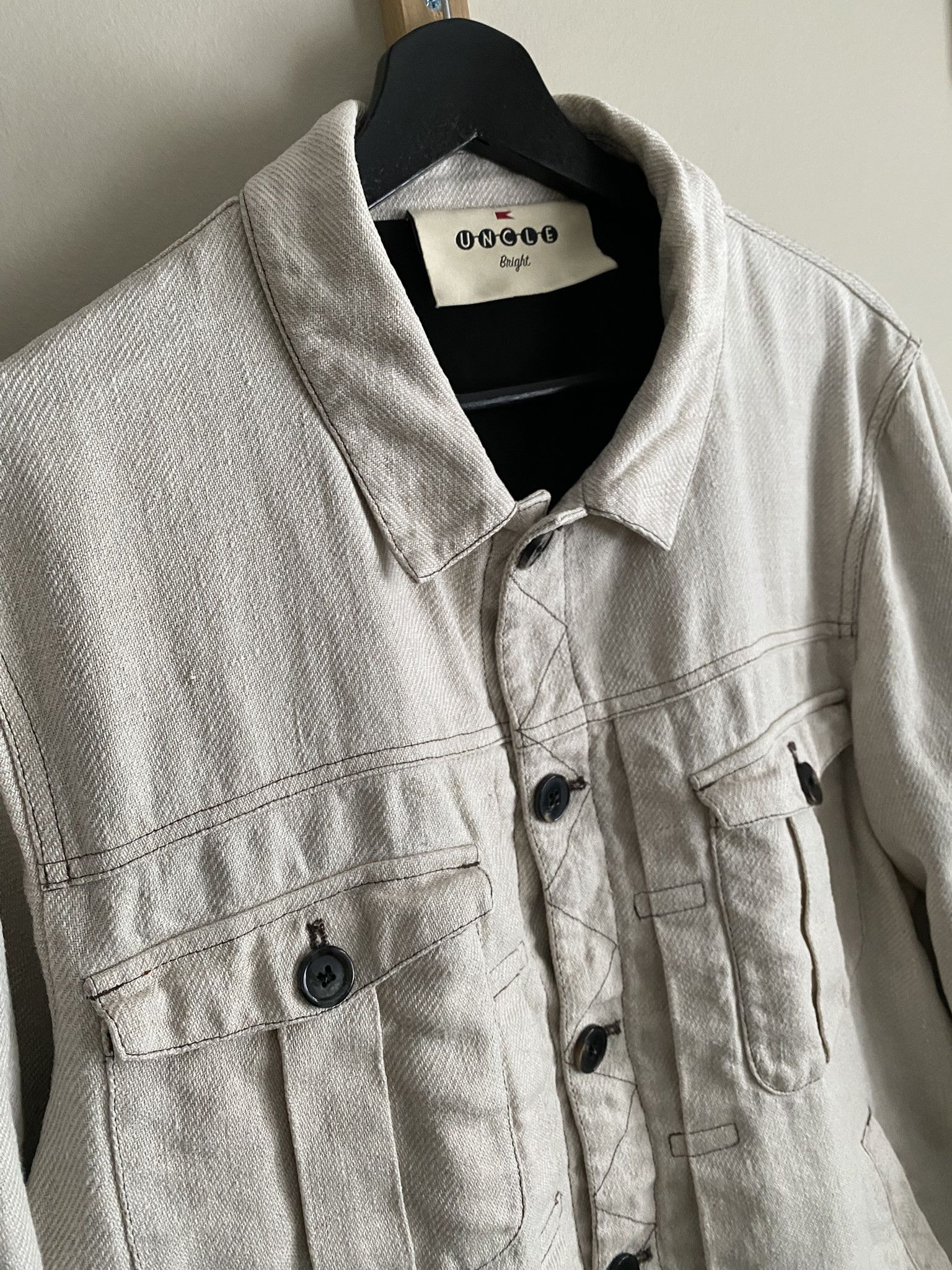 Other 100% Linen Jacket - Ecru/Beige Size US L / EU 52-54 / 3 - 9 Thumbnail