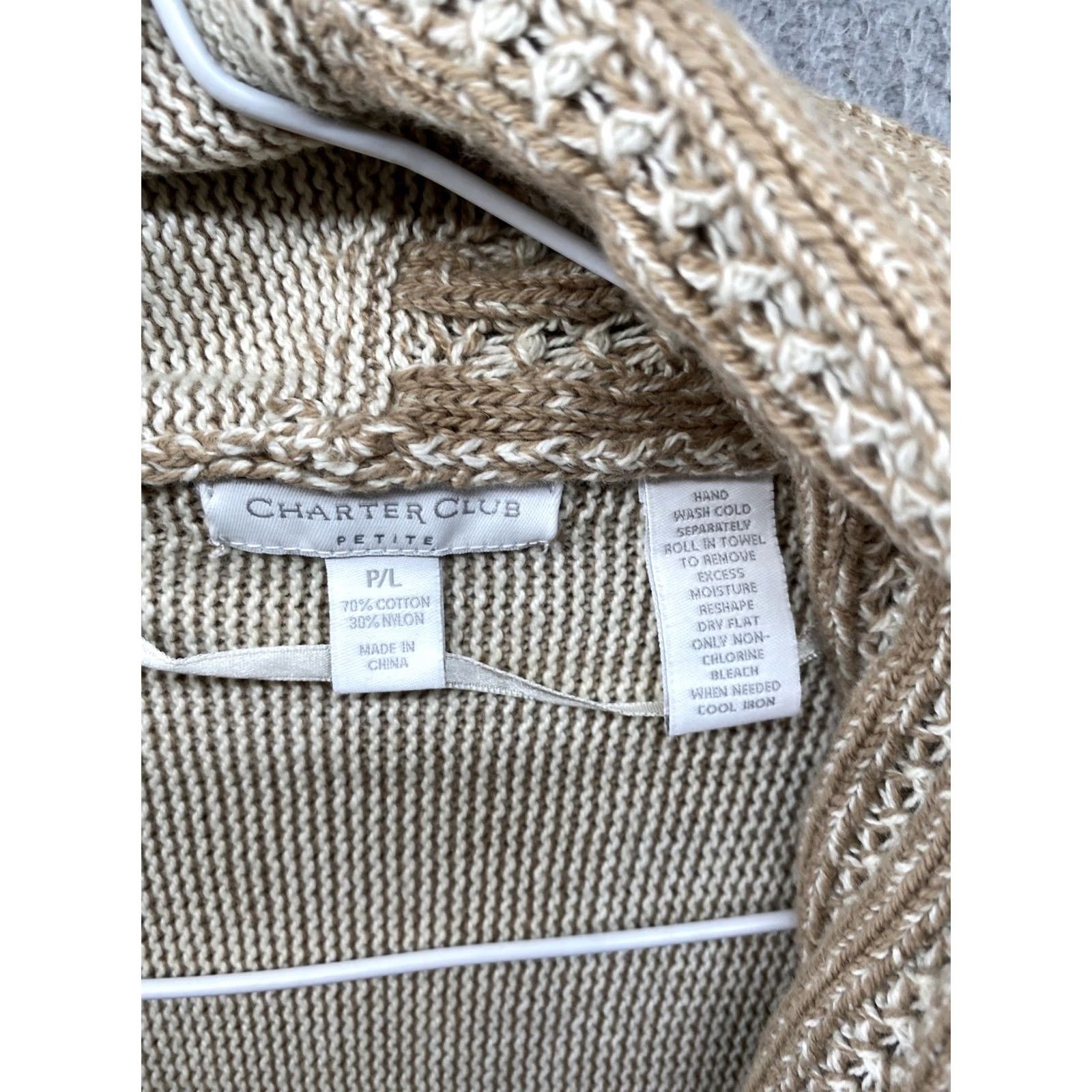 Charter Club Charter Club Cardigan Sweater Open Front Knit Shawl Collar Women Petite Large Multicolor Measurements: See Photos Womens Knit Cardigan Size L / US 10 / IT 46 - 2 Thumbnail