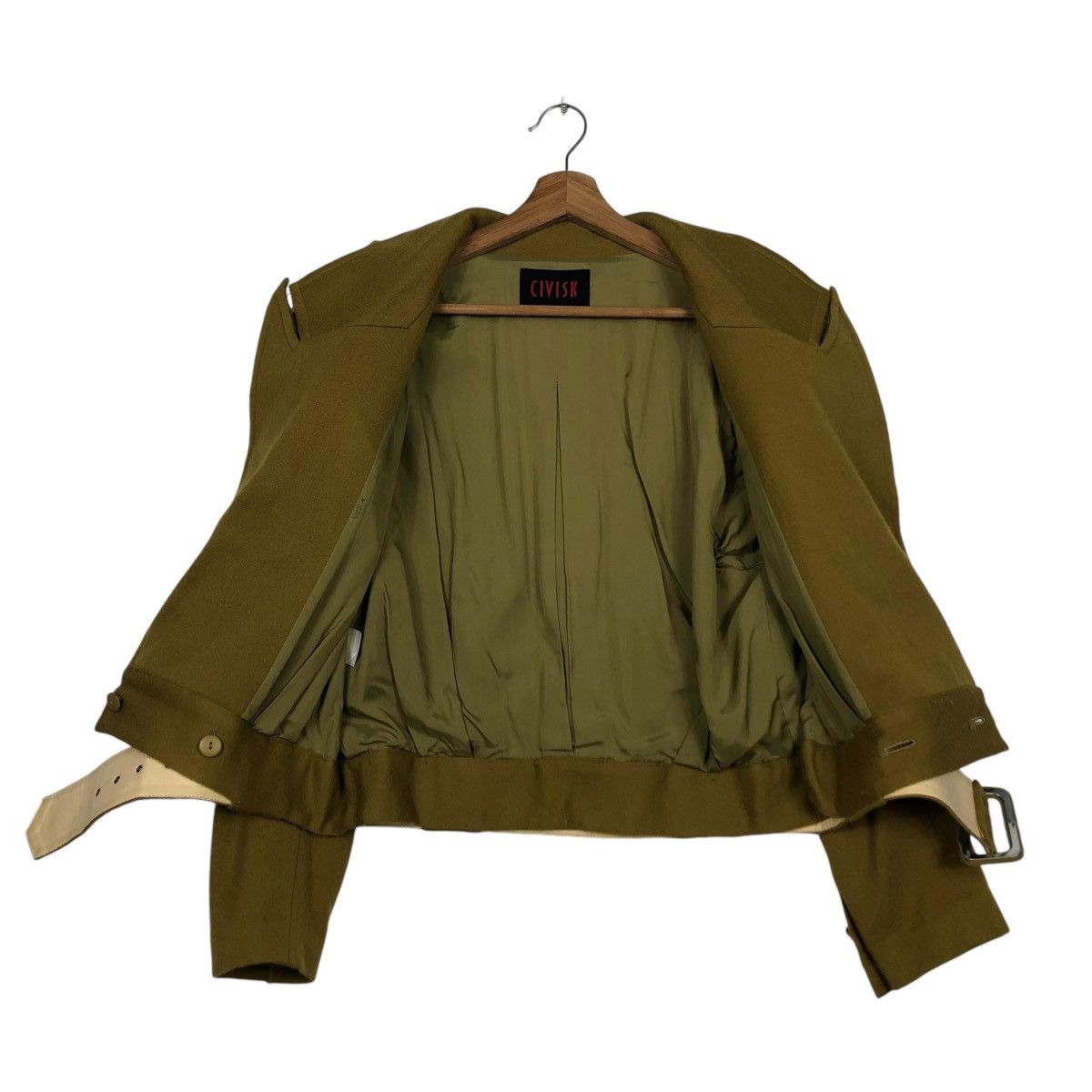 Vintage 🔥VINTAGE CROPPED BIKER JACKET WOOL CIVISK DOUBLE COLLAR Size US M / EU 48-50 / 2 - 15 Thumbnail