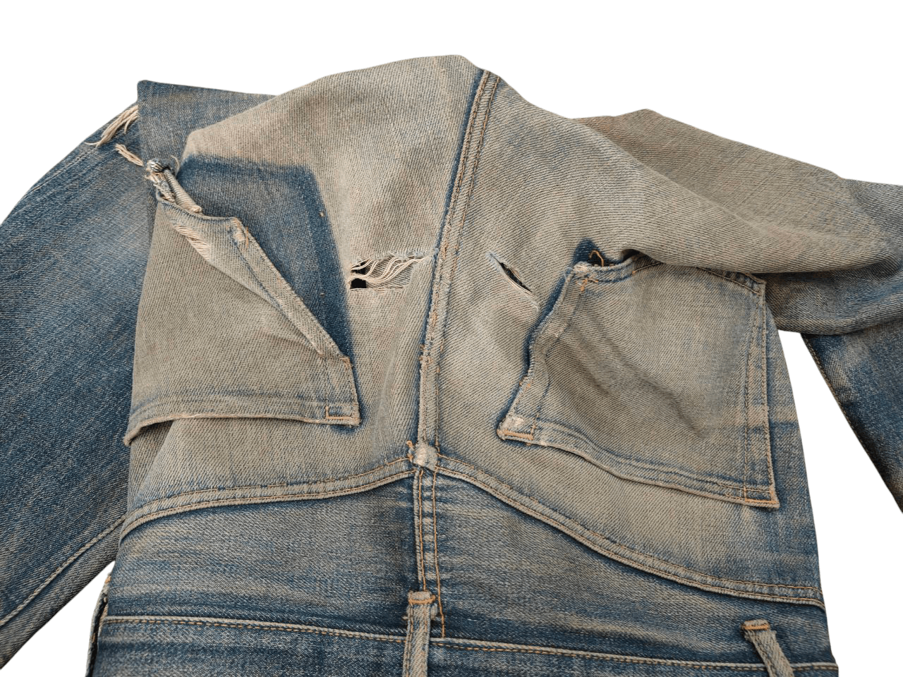 Beauty Beast Japanese Rupert Mudwash Distressed Selvedge Size US 31 - 6 Thumbnail