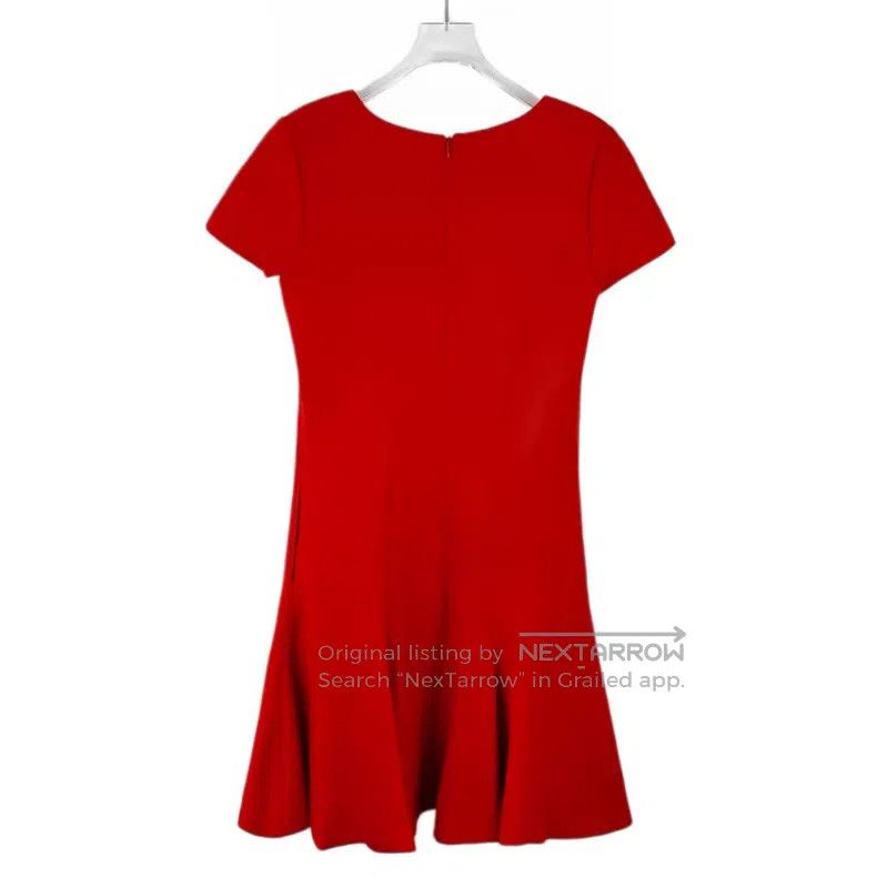 Dior Dior Red wool round-neck short-sleeved dress Size XS / US 0-2 / IT 36-38 - 2 Thumbnail