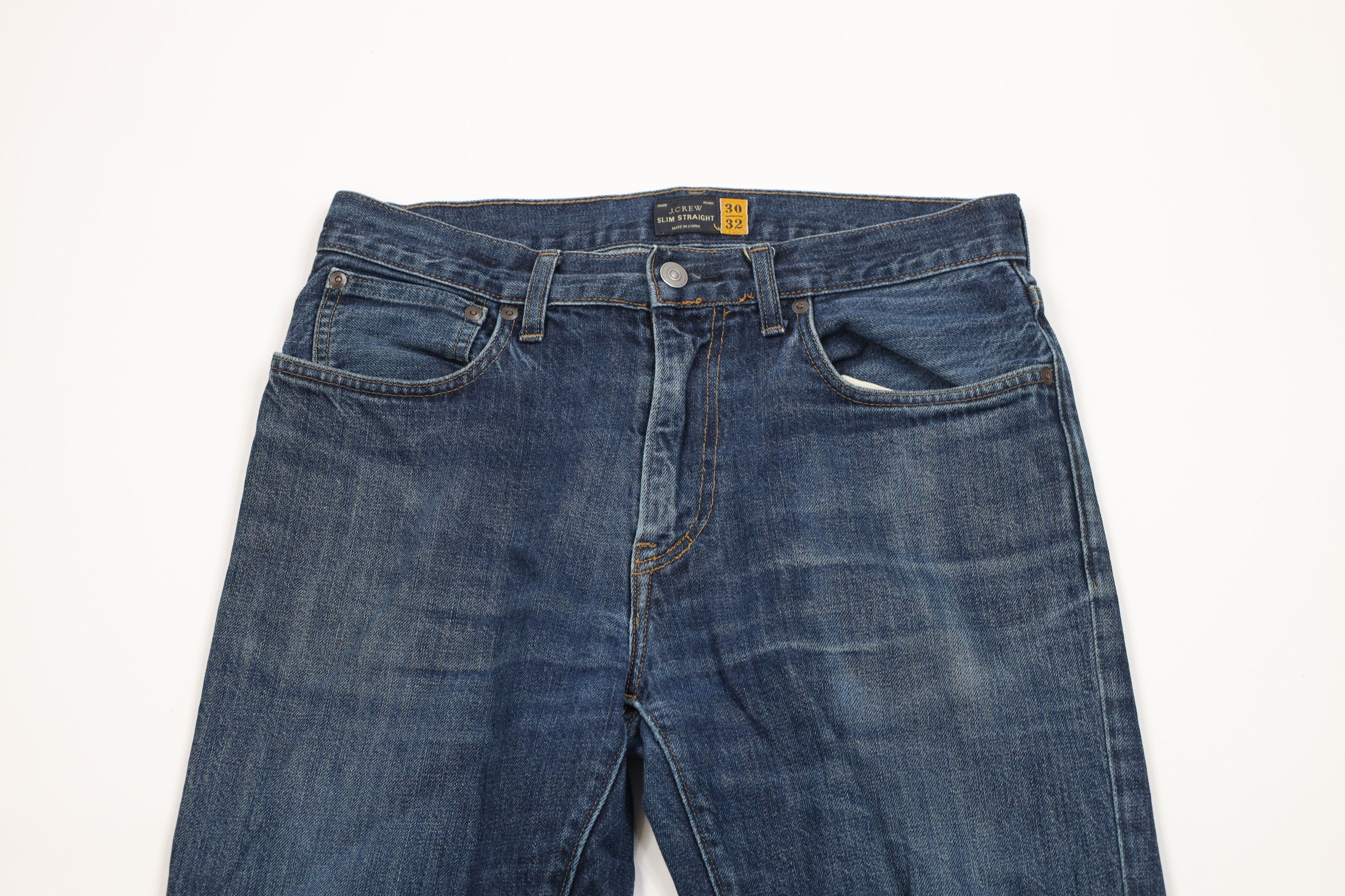 J.Crew J Crew Slim Fit Straight Leg Denim Jeans Blue Cotton Size US 30 / EU 46 - 2 Thumbnail