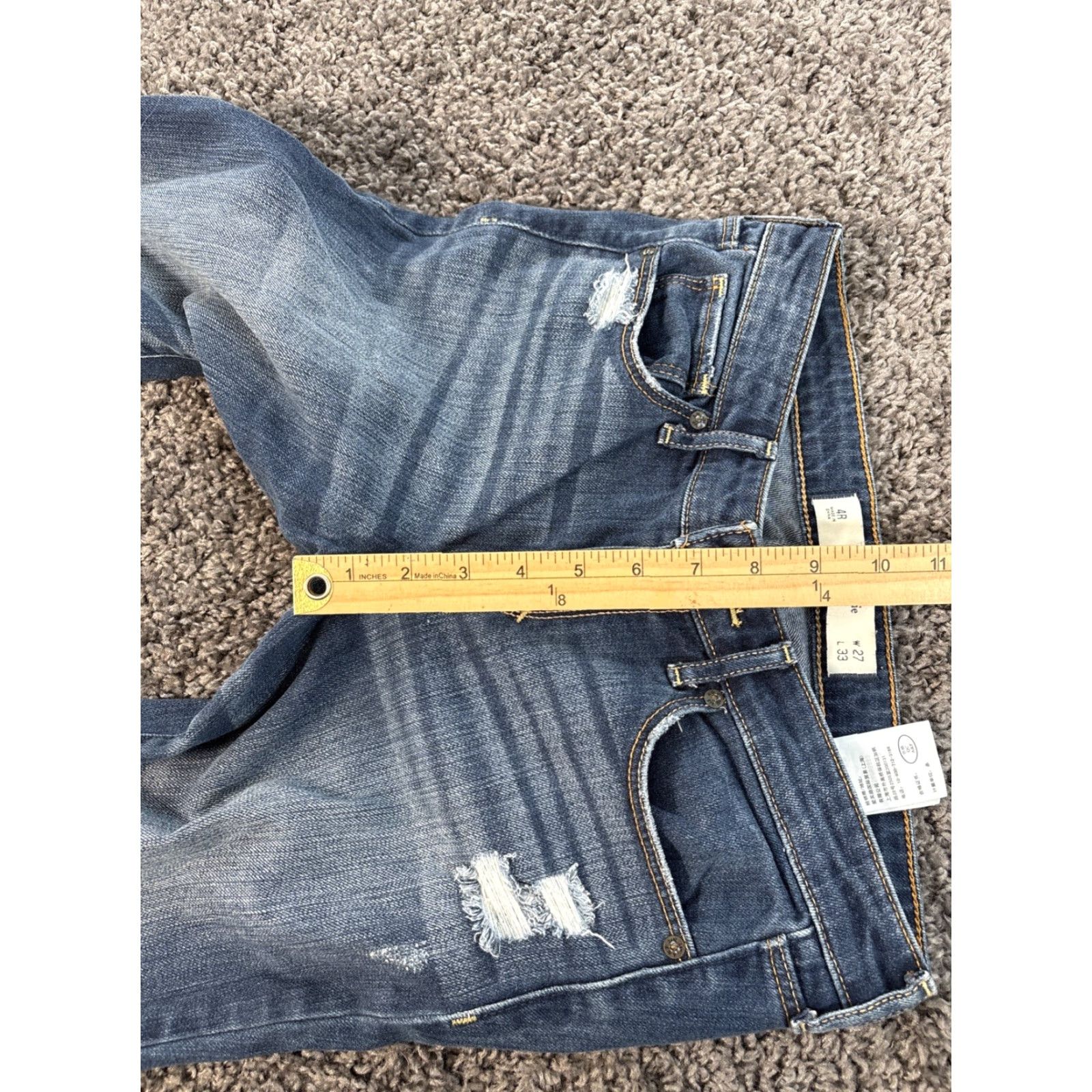 Gap VINTAGE Abercrombie Gap Jeans Low Rise Flared 27x30 Blue Denim 90s Women Reg Inseam 30 Regular Size 4 Size 27" / US 4 / IT 40 - 5 Thumbnail