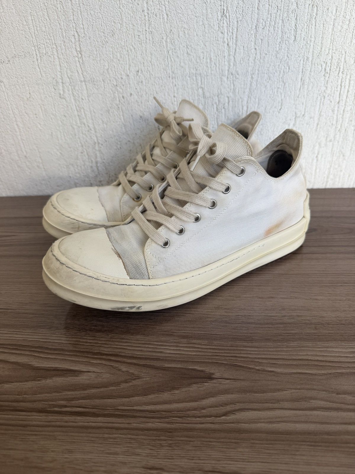 Rick Owens Drkshdw Khaki canvas ramones Size US 8 / EU 41 - 5 Thumbnail