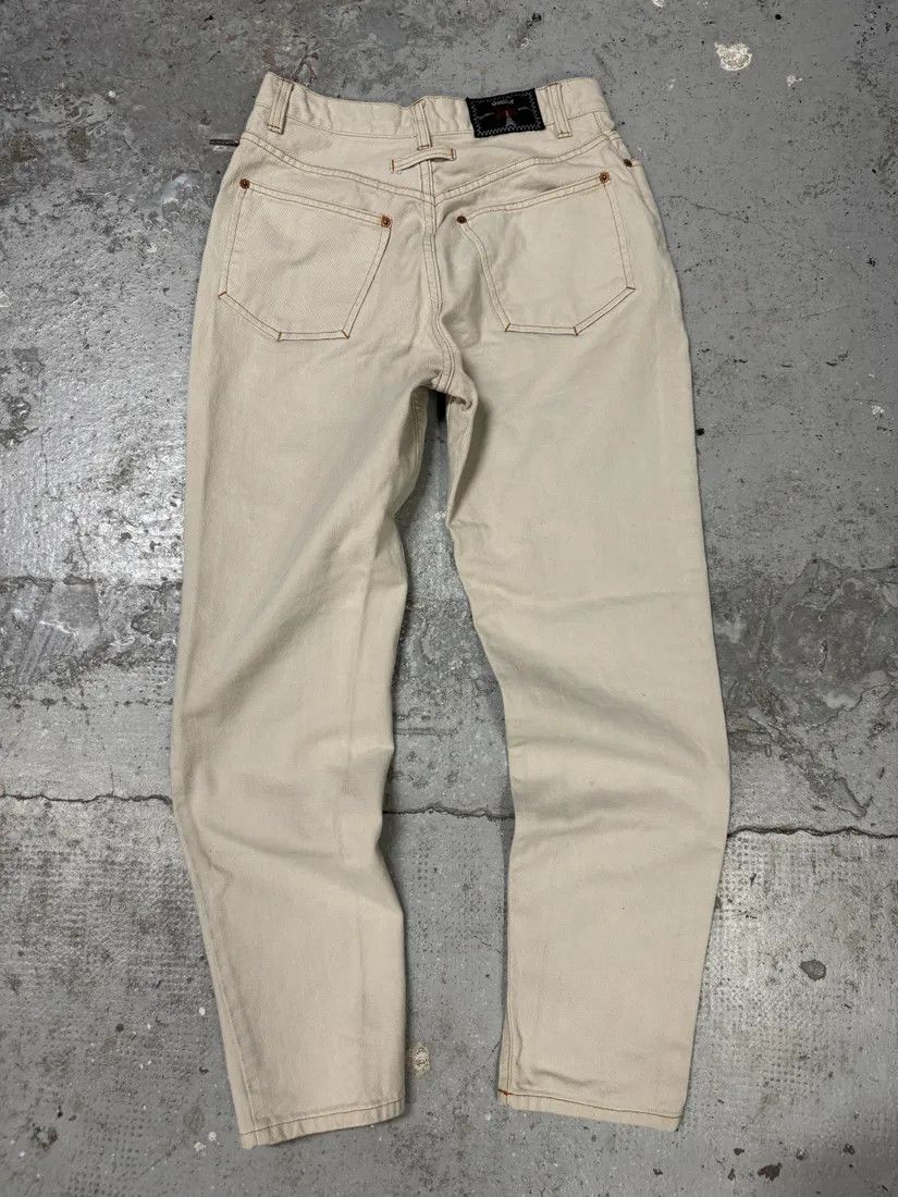 Jean Paul Gaultier × Vintage 2000s Jean Paul Gaultier Minimalist Beige Pants Size 25" / US 0 / IT 36 - 6 Thumbnail