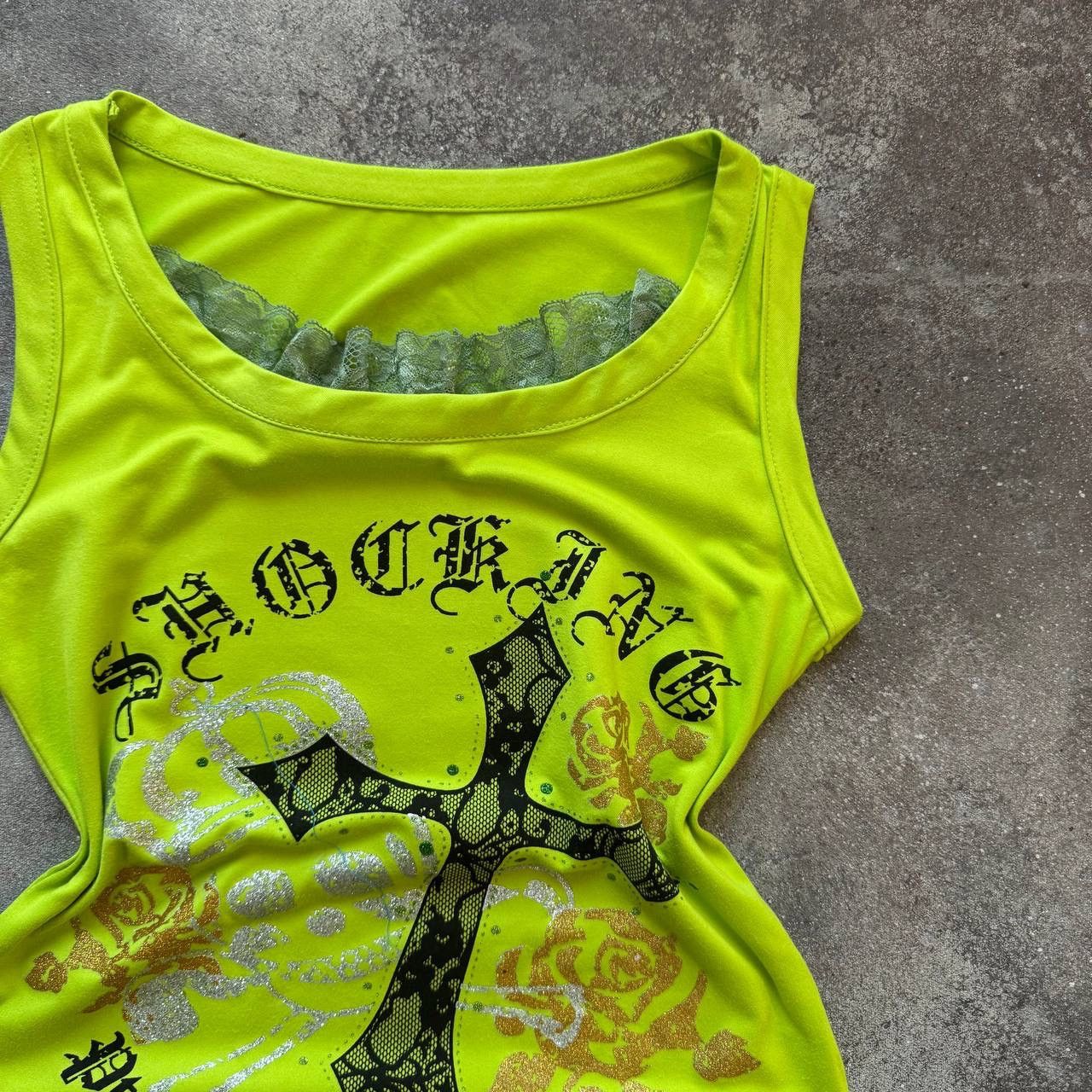 20471120 Amazing Y2K Sexy Gothic Tank Top Size M / US 6-8 / IT 42-44 - 5 Thumbnail