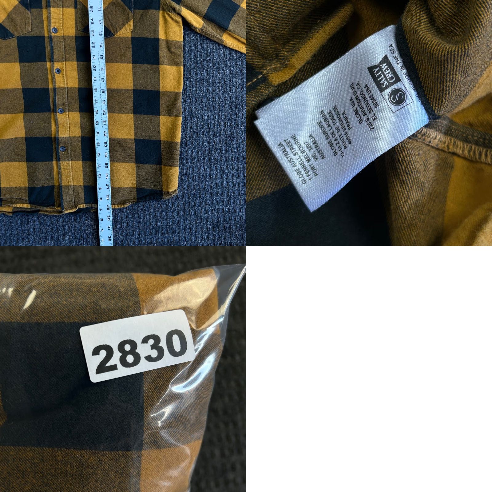 Vintage Salty Crew Flannel Shirt Orange Buffalo Plaid XL Button-Up Outdoor Mens Size US XL / EU 56 / 4 - 8 Thumbnail