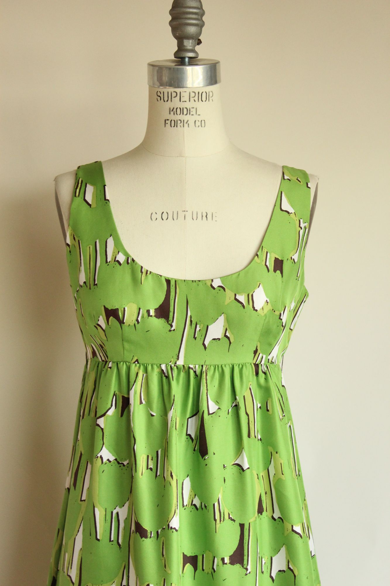 Michael Kors Michael Kors Mini Dress, Silk Empire Waist, Size 6P, Green B Size M / US 6-8 / IT 42-44 - 3 Thumbnail