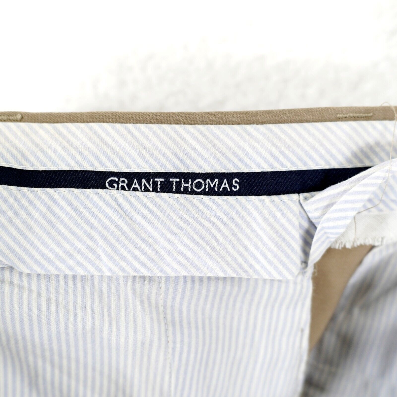 Grant Thomas Grant Thomas Tan Wool Pleated Cuffed Mid Rise Dress Pants 38 Size 38R - 7 Thumbnail