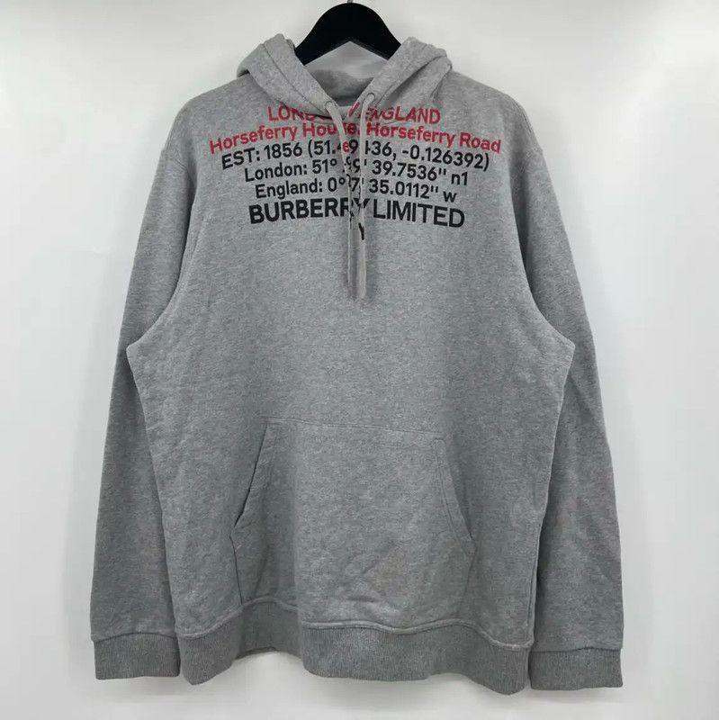 Burberry Burberry Gray Cotton Hoodie for Men Size US XL / EU 56 / 4 - 1 Thumbnail