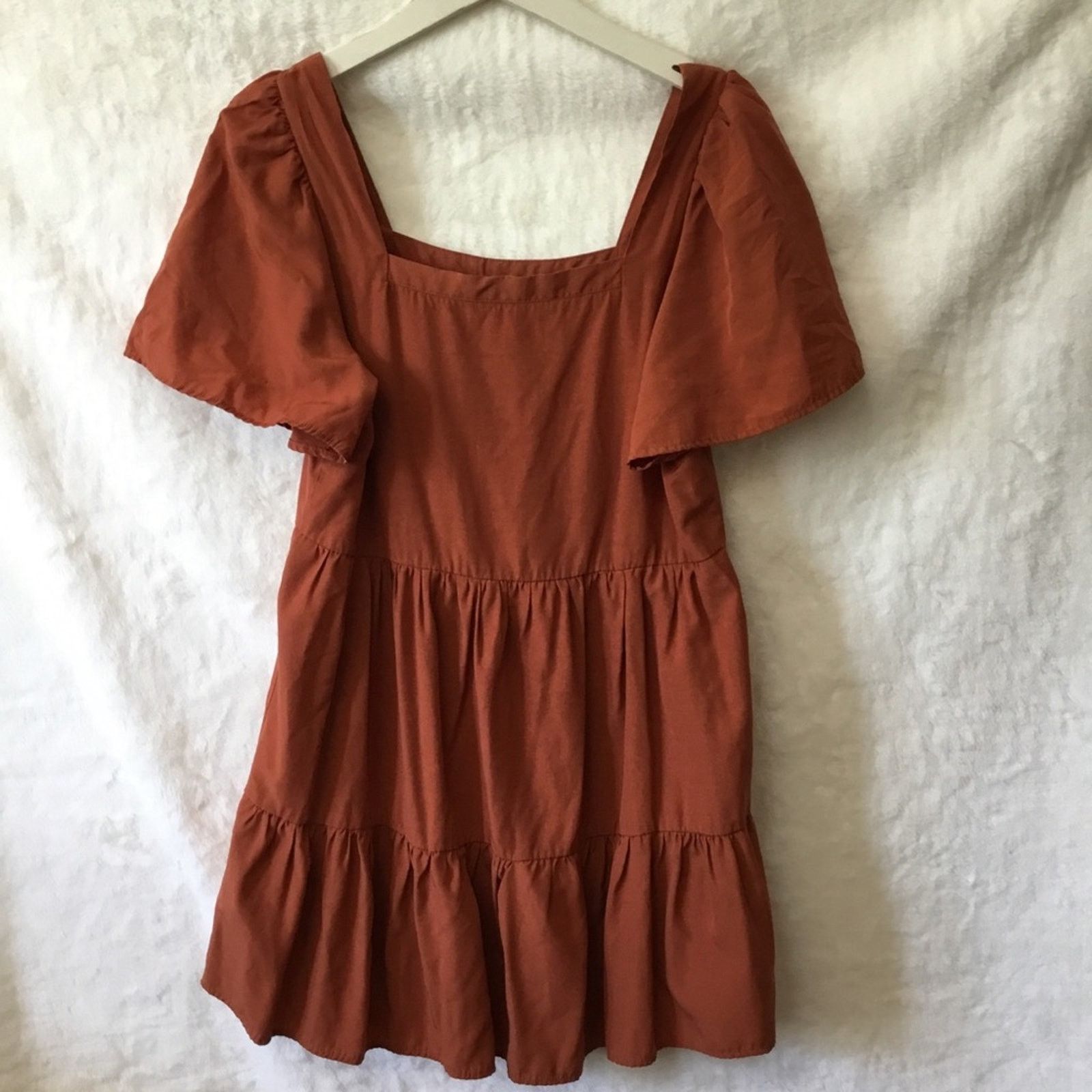 Other Altar'd State Orange Puff Short Sleeve Dress Size S / US 4 / IT 40 - 10 Thumbnail