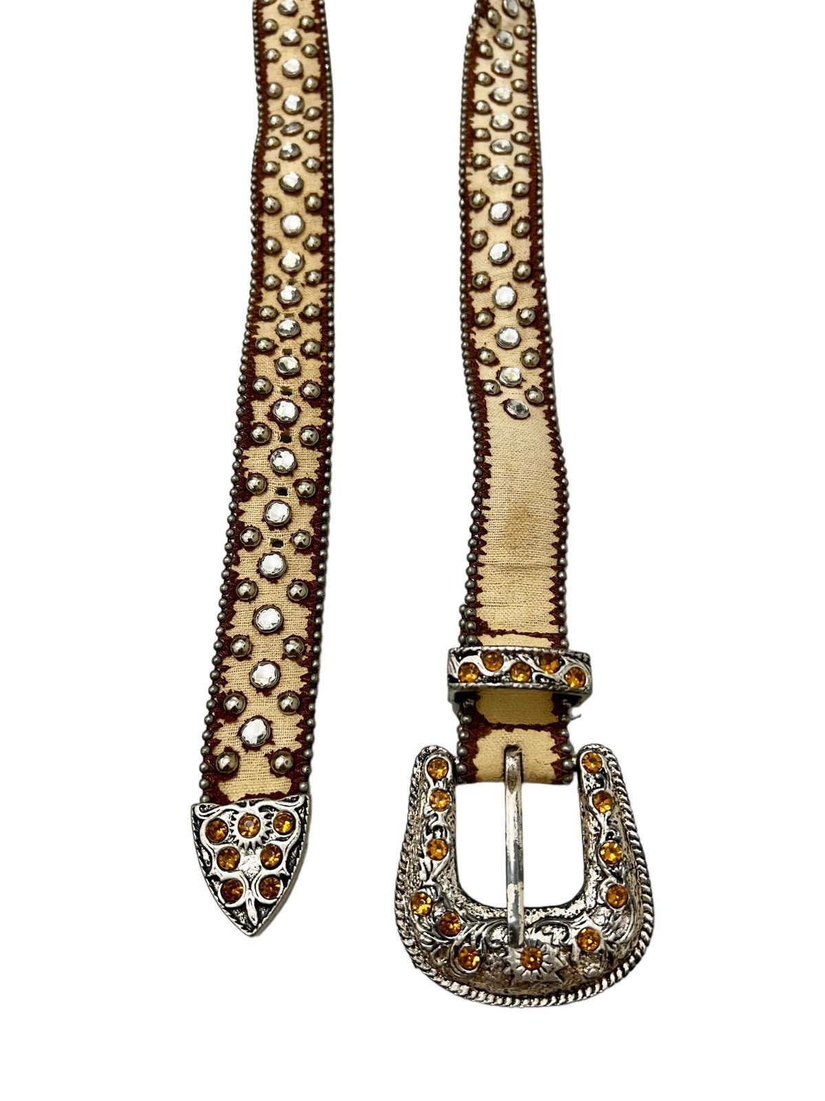 If Six Was Nine × Le Grande Bleu (L.G.B.) Y2k studed crystal distressed belt Size ONE SIZE - 2 Thumbnail