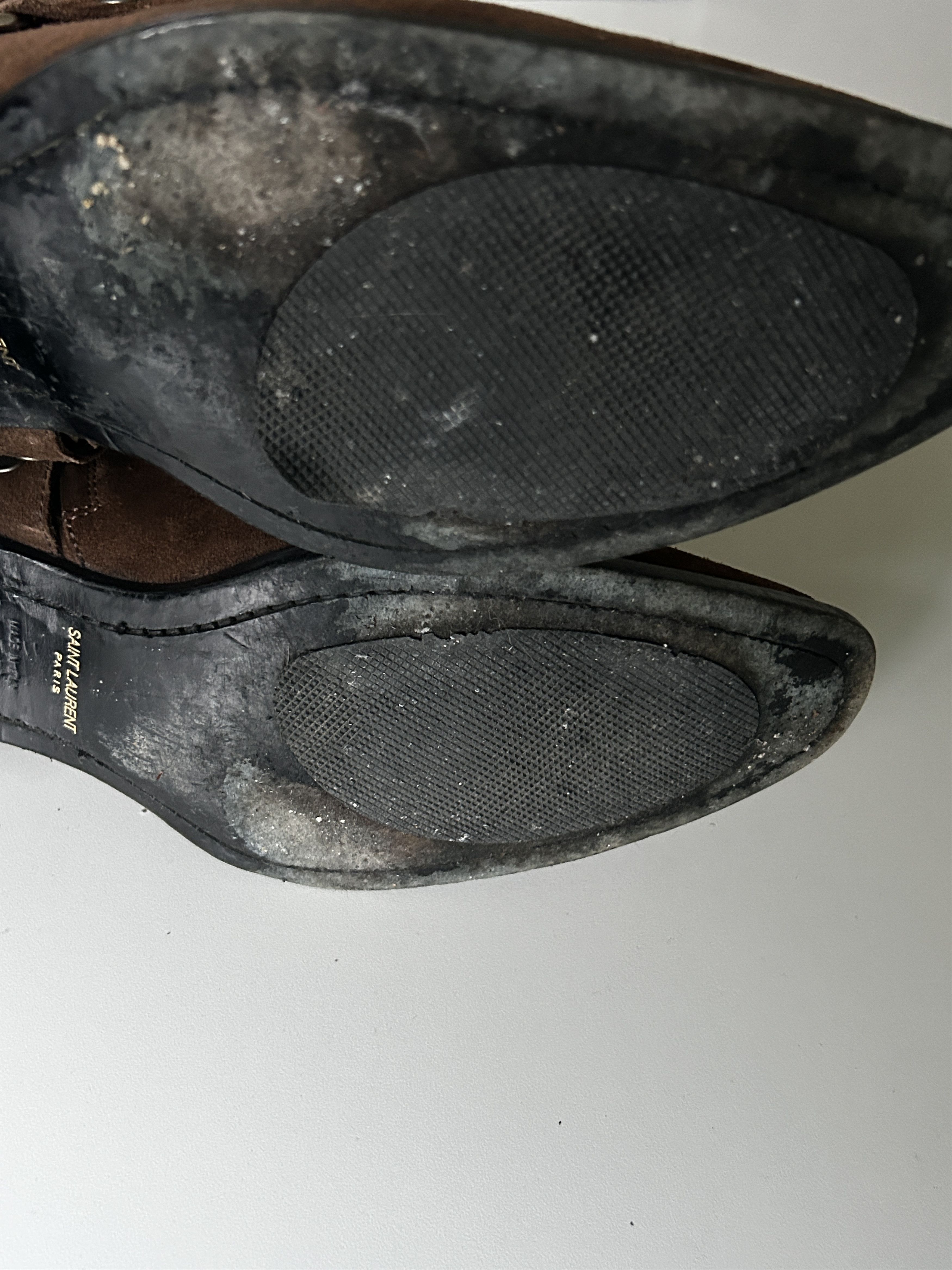 Saint Laurent Paris *SOLD* Saint Laurent Wyatt Harness 40 in Dark Brown Suede Size US 11 / EU 44 - 8 Thumbnail