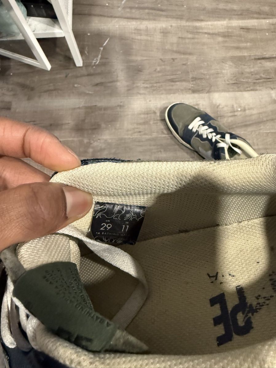 Bape Bapestas Sk8 marine blue and grey size 11 Size US 11 / EU 44 - 10 Thumbnail