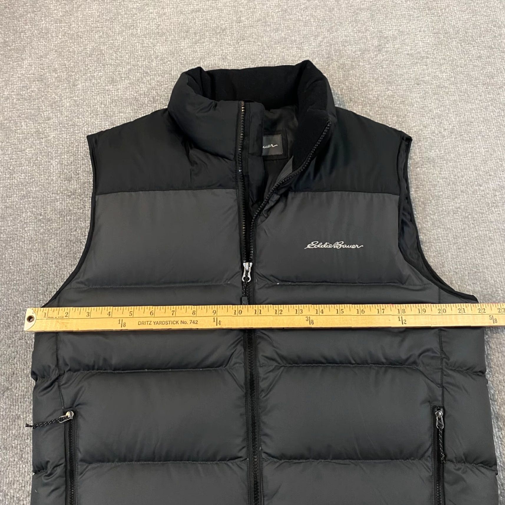 Eddie Bauer Eddie Bauer Vest EB650 Down Puffer Full Zip Mens Medium Black Gray Black Size US M / EU 48-50 / 2 - 5 Thumbnail