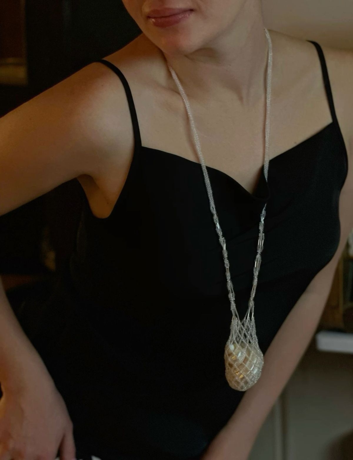 Other Beaded mesh necklace Seashell Summer Beach Gold Jewelry Size ONE SIZE - 2 Thumbnail
