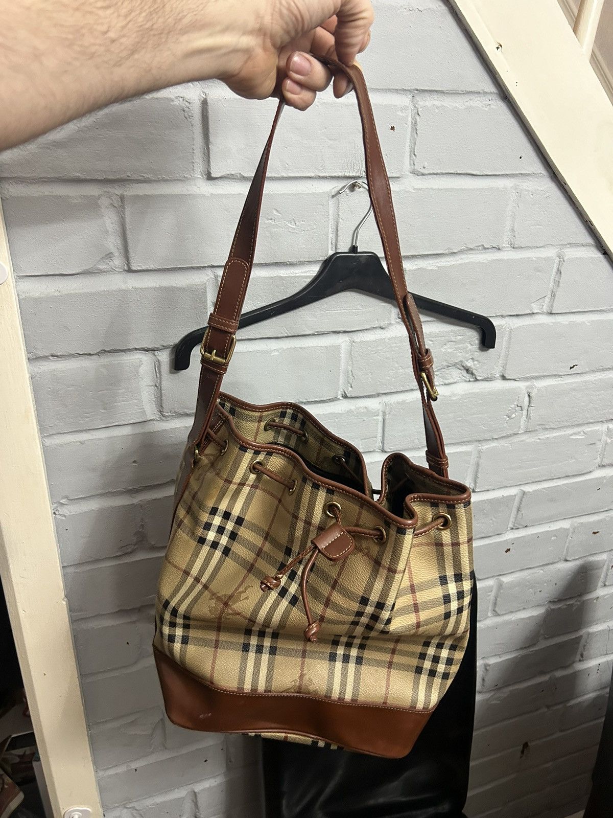 Burberry Vintage Burberry Drawstring Bucket Bag Size ONE SIZE - 19 Thumbnail