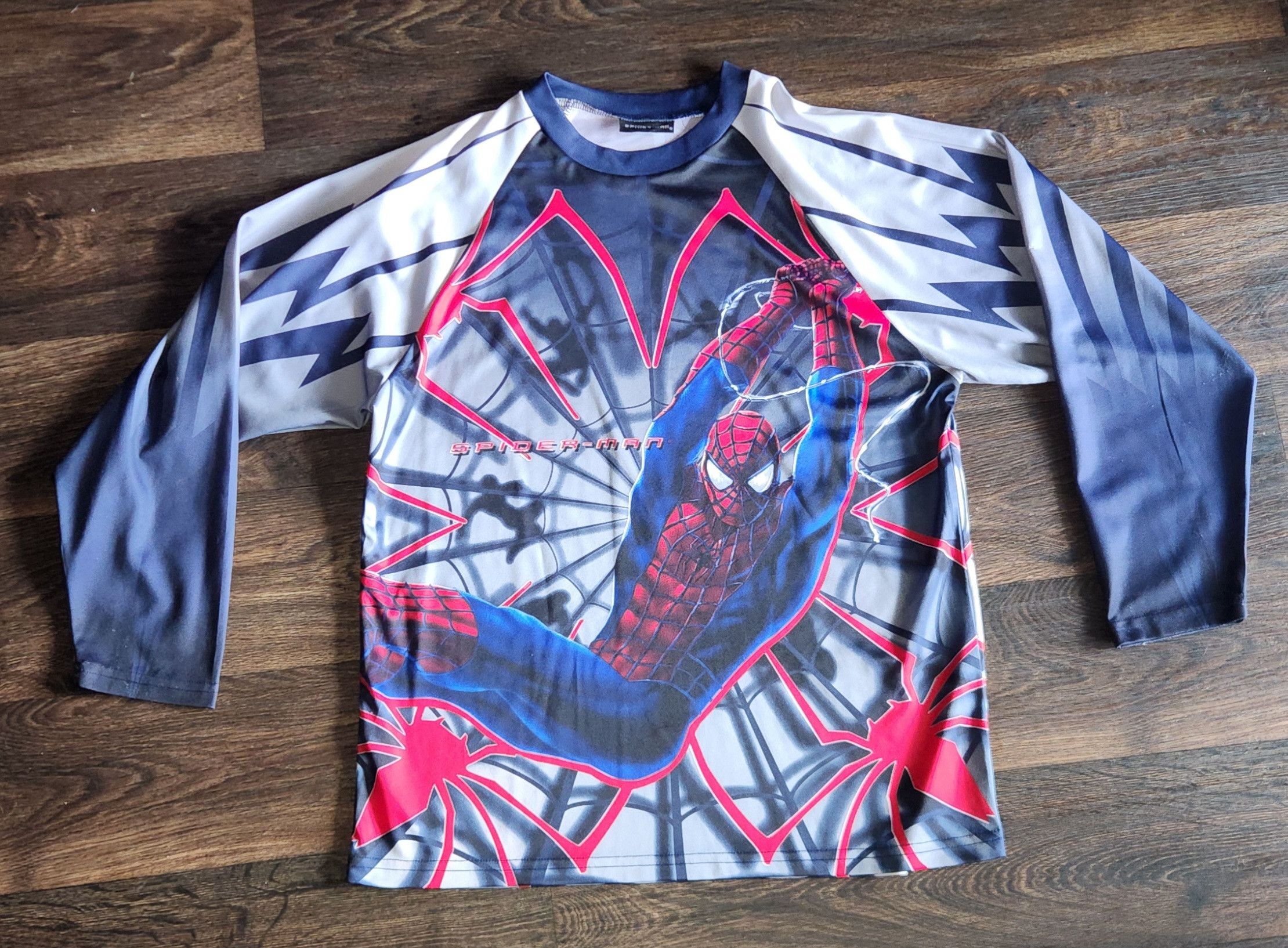 image of Vintage Y2K 2003 Spiderman Marvel Columbia Picture in Red, Men's (Size Large)