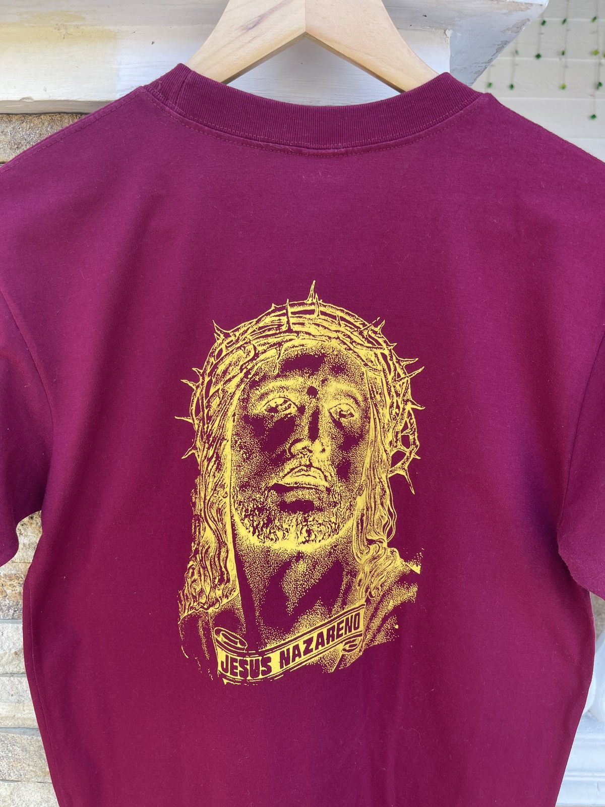 Band Tees × Vintage Last Drop🔥Rare🔥Vintage JESUS Nazareno T-Shirt Size US M / EU 48-50 / 2 - 3 Thumbnail
