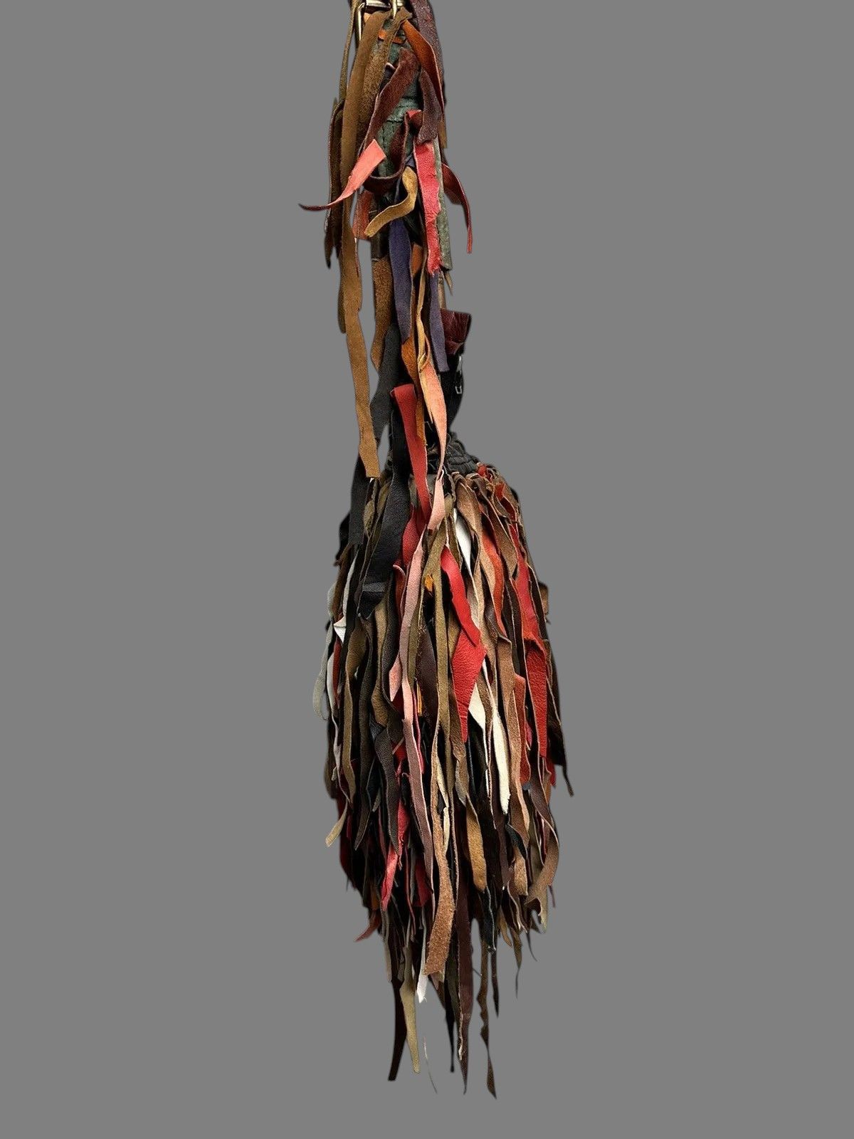 KMRii Artisan Multi Leather Fringe Bag Avantgarde Style Size ONE SIZE - 10 Thumbnail