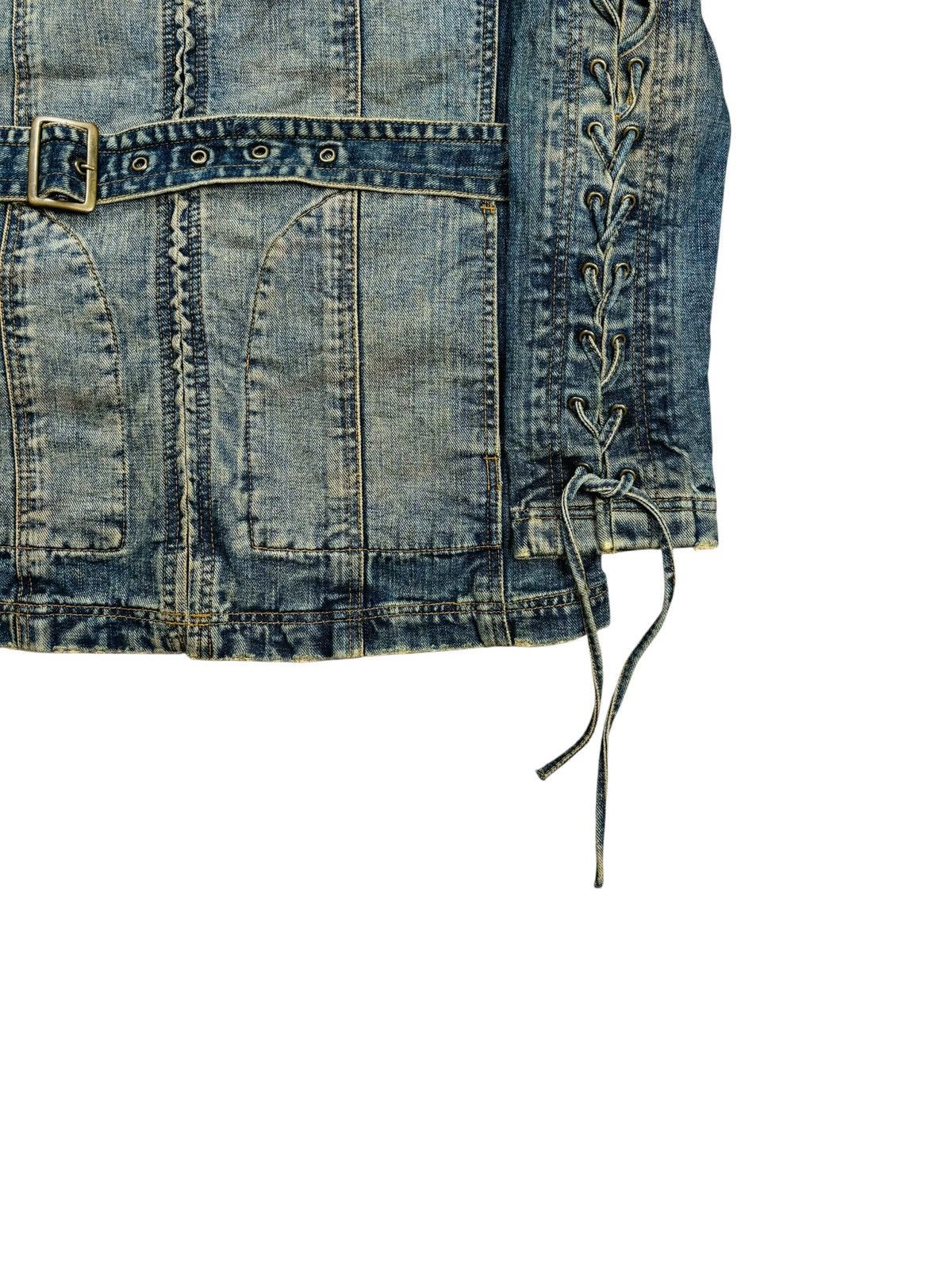 Tornado Mart Archive Tornado Mart - Multilace Mud Wash Denim Jacket Size US M / EU 48-50 / 2 - 9 Thumbnail