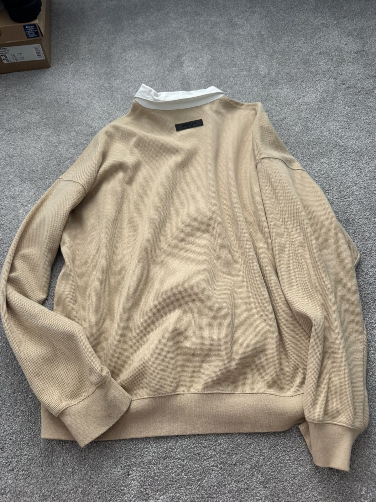 Essentials Beige Essentials Long Sleeve Polo Size US L / EU 52-54 / 3 - 2 Thumbnail