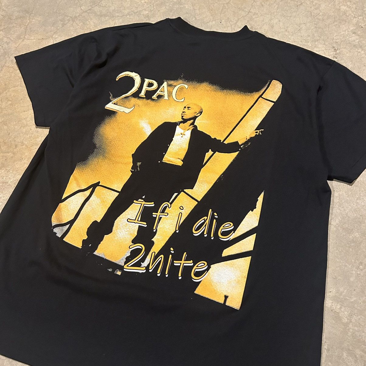 Rap Tees × Vintage Crazy Vintage 90s Tupac If I Die 2Nite Rap Tee Hip Hop Size US XL / EU 56 / 4 - 7 Thumbnail