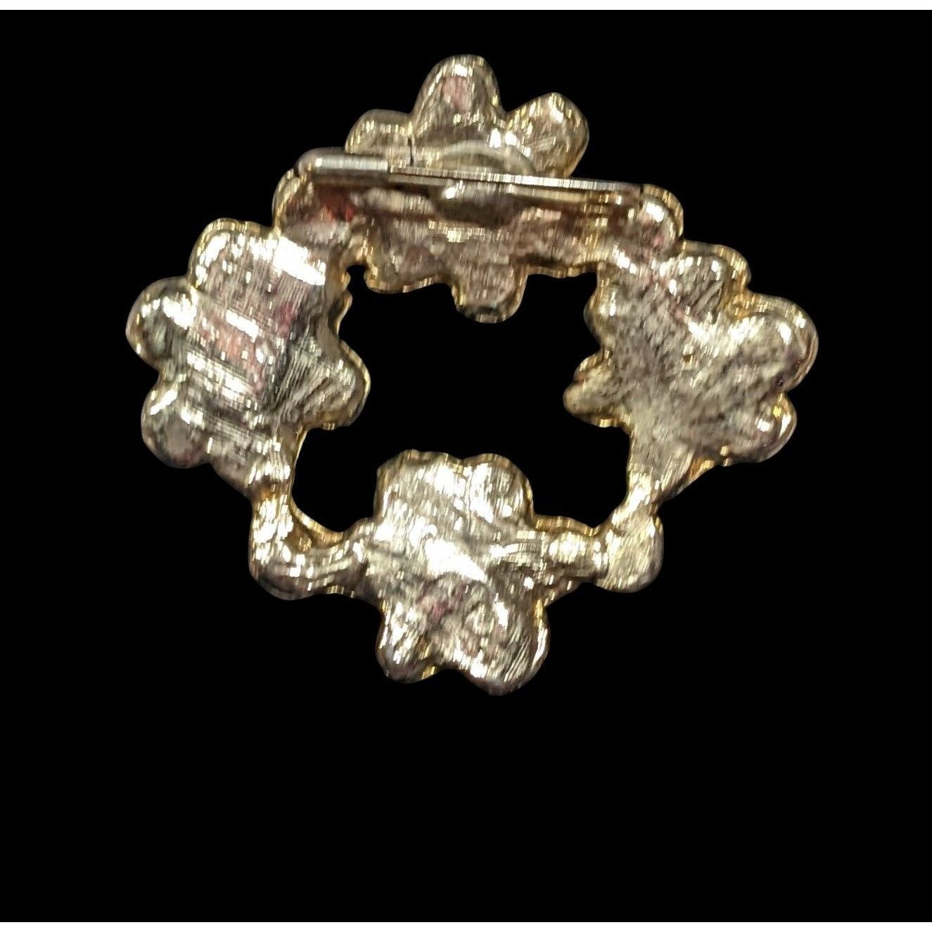 Other Vintage Floral Red White And Gold With Pearl Accents Brooch Size ONE SIZE - 2 Thumbnail