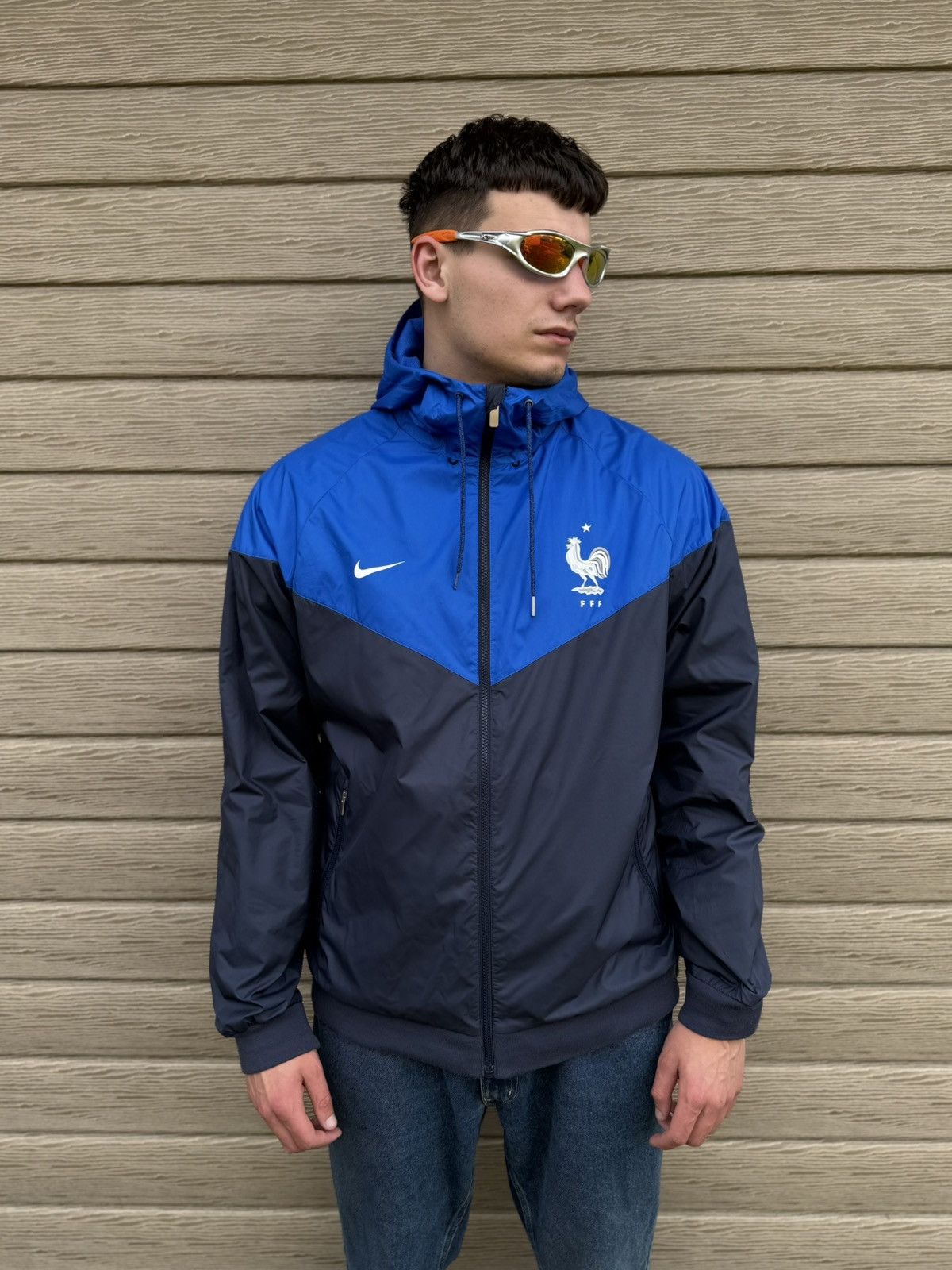 Nike Nike France Windrunner Jacket World Cup Soccer Windbreaker Size US XL / EU 56 / 4 - 1 Thumbnail