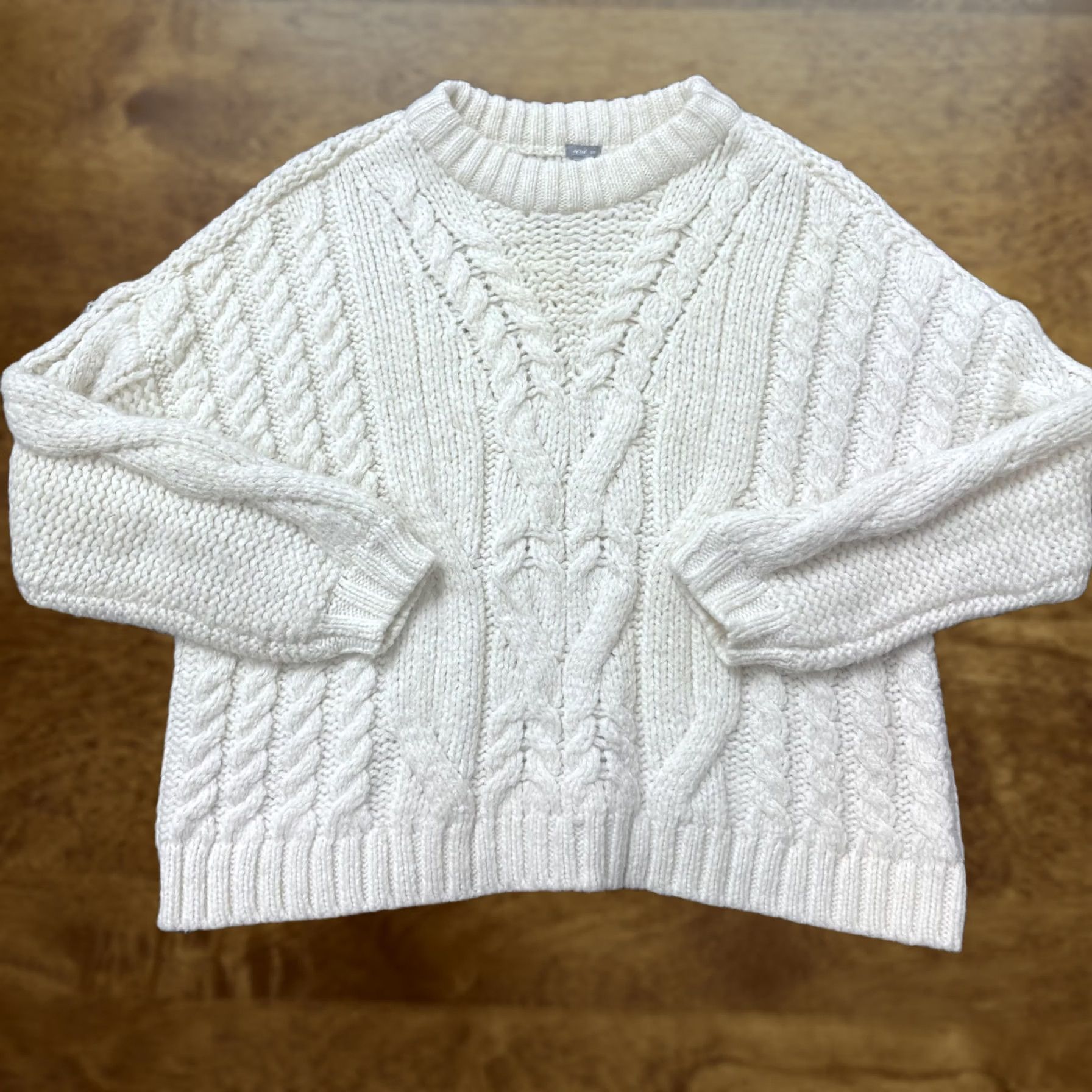 Vintage Aerie Sweater Womens Small Ivory Cable Knit Crewneck Pullover Size S / US 4 / IT 40 - 1 Thumbnail