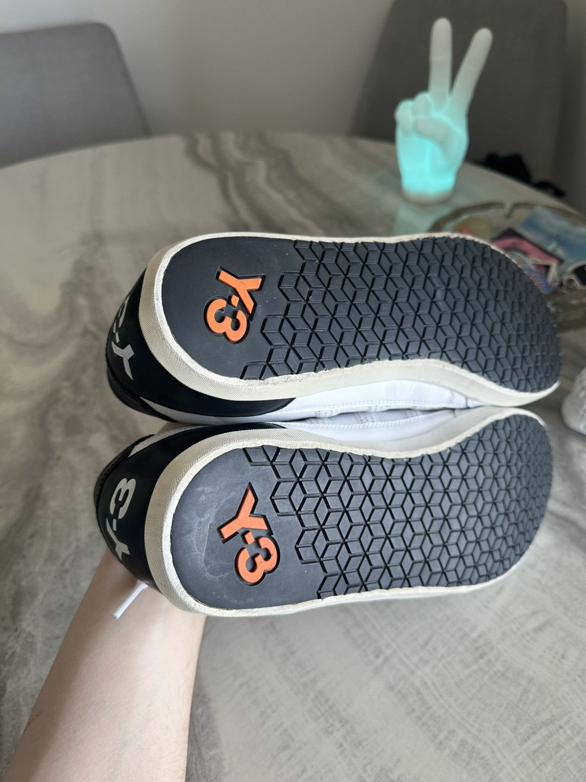 Y-3 Adidas Y-3 by Yohji Yamamoto Honja Low Sneakers White Black Size US 12 / EU 45 - 12 Thumbnail