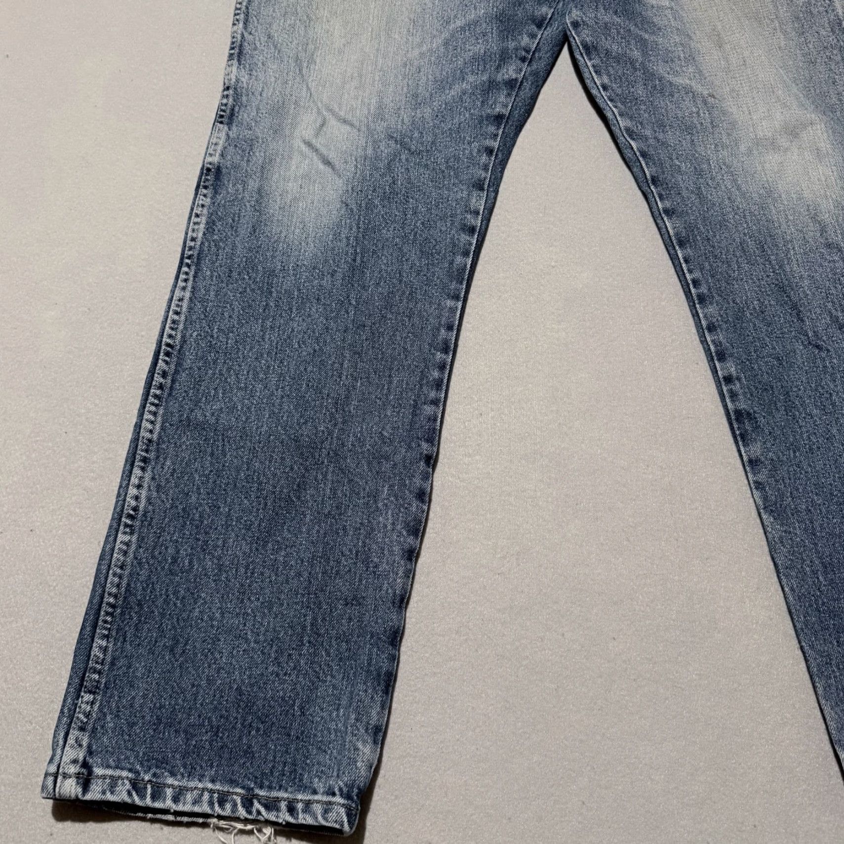 Wrangler Wrangler Jeans Men's Distressed Blue Denim Pockets Straight Regular Fit - 40x32 Size US 40 / EU 56 - 4 Thumbnail