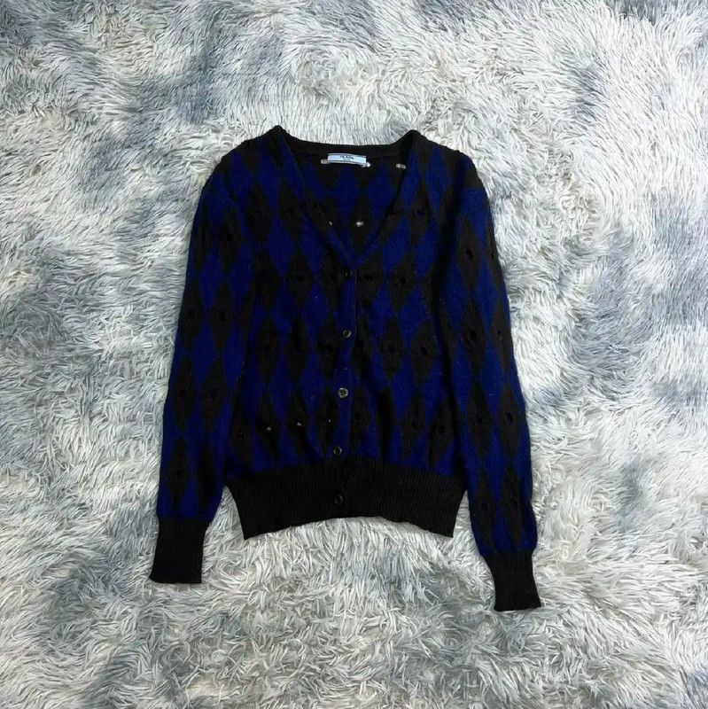 Prada Prada Men's Blue Knitted Cardigan Size US M / EU 48-50 / 2 - 1 Thumbnail