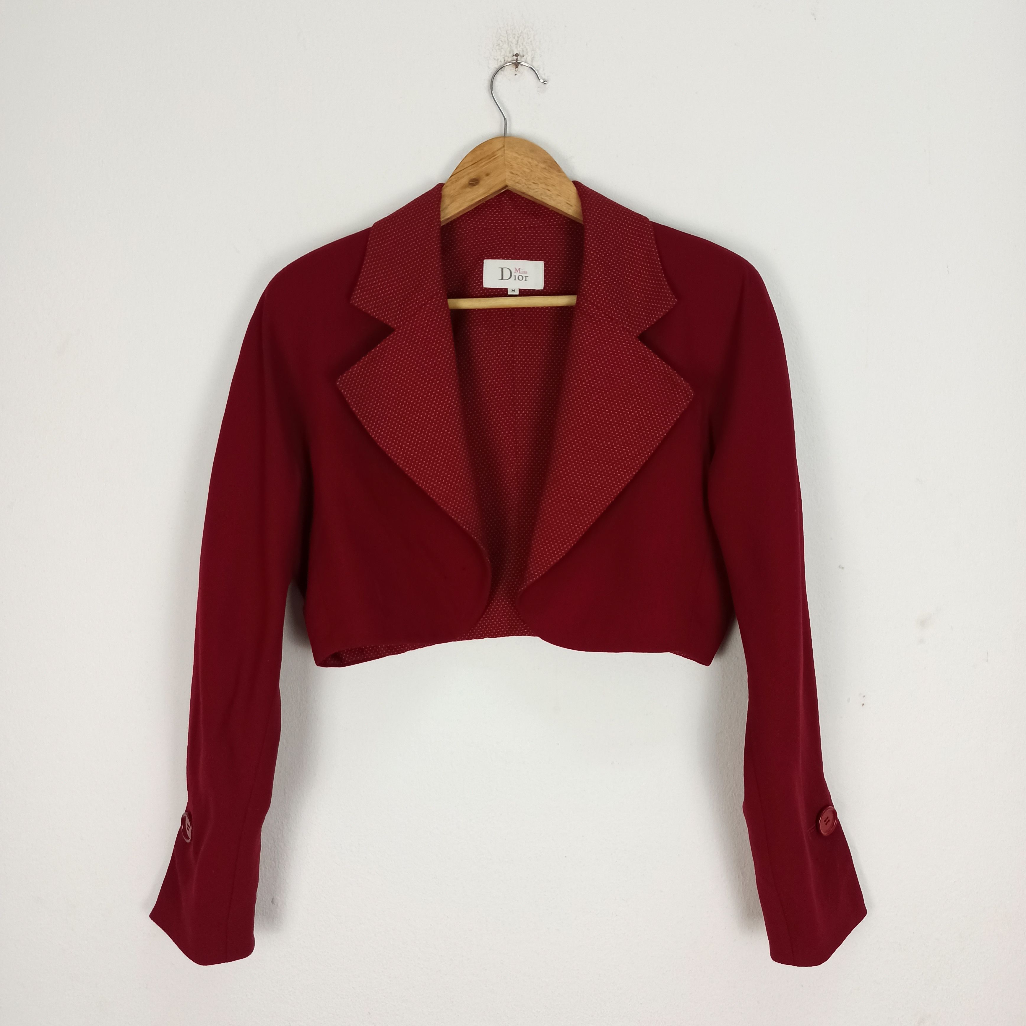 Christian Dior Monsieur 🔥STEALS🔥 Christian Dior Cropped Coat Red Jacket Size M / US 6-8 / IT 42-44 - 1 Thumbnail