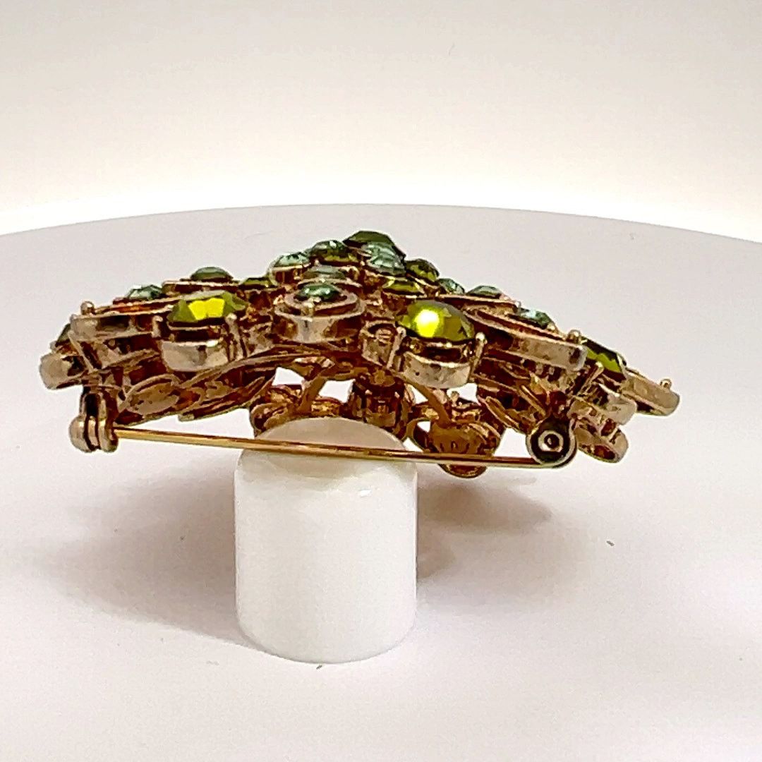 & Other Stories Liz Claiborne LC Green Blue Rhinestone Brooch Size ONE SIZE - 8 Thumbnail