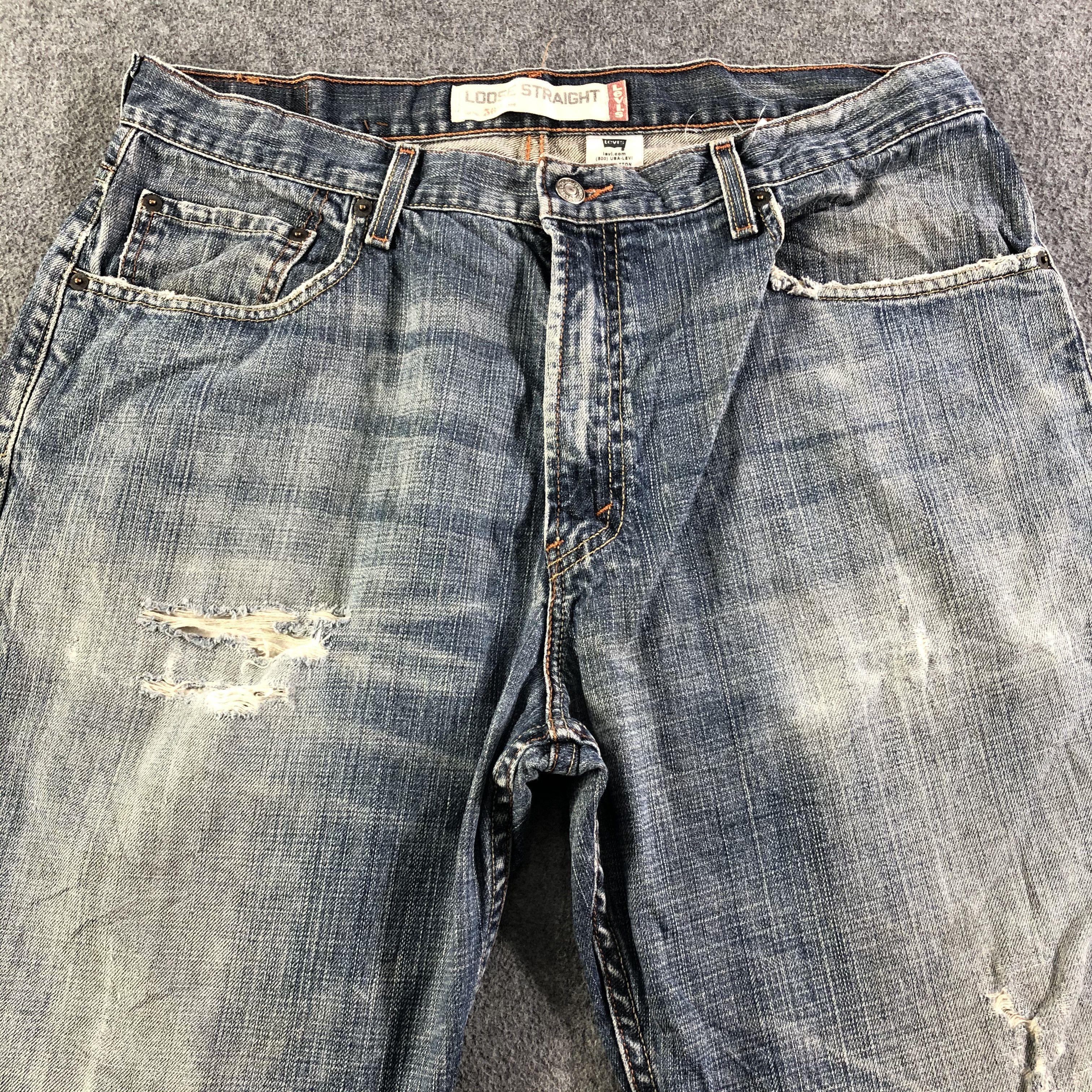 Levi's Vintage Blue Wash Levis 569 Jeans-J3079 Size US 37 - 3 Thumbnail