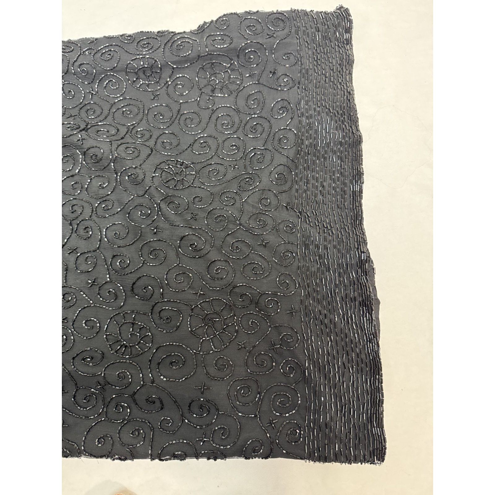 Other Vintage 1980s Pure Silk Beaded Dress Black Whimsigoth Dress Size S / US 4 / IT 40 - 12 Thumbnail