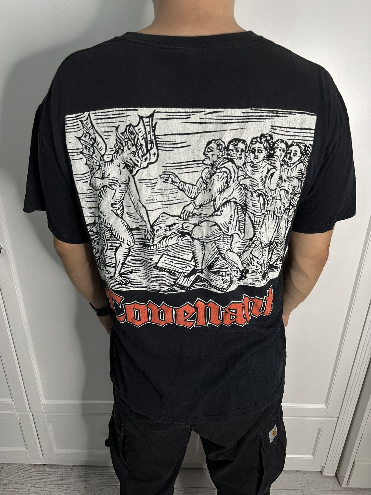 Band Tees Morbid Angel Covenant Flaming Goat Deathmetal T-Shirt Size US XL / EU 56 / 4 - 4 Thumbnail