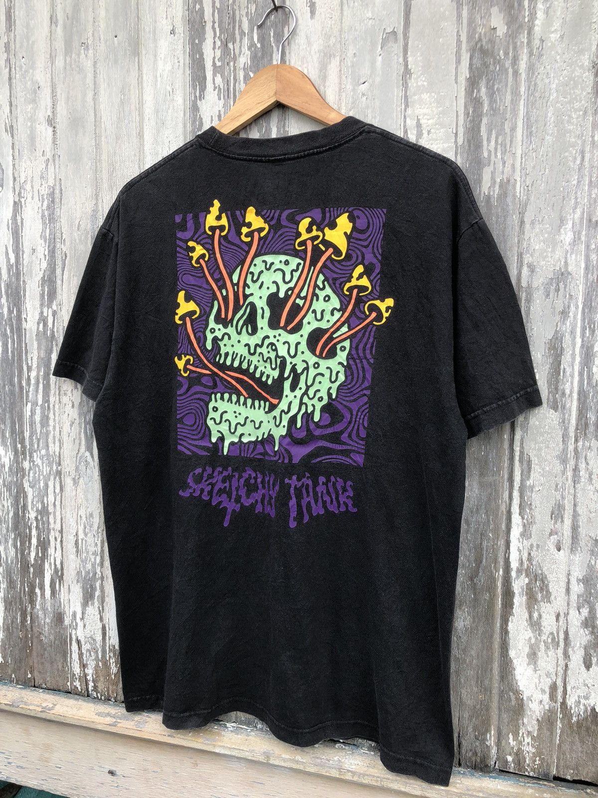 Japanese Brand × Vintage Lurking Class By Sketchy Tank Glow In The Dark Backhit Tee Size US L / EU 52-54 / 3 - 3 Thumbnail
