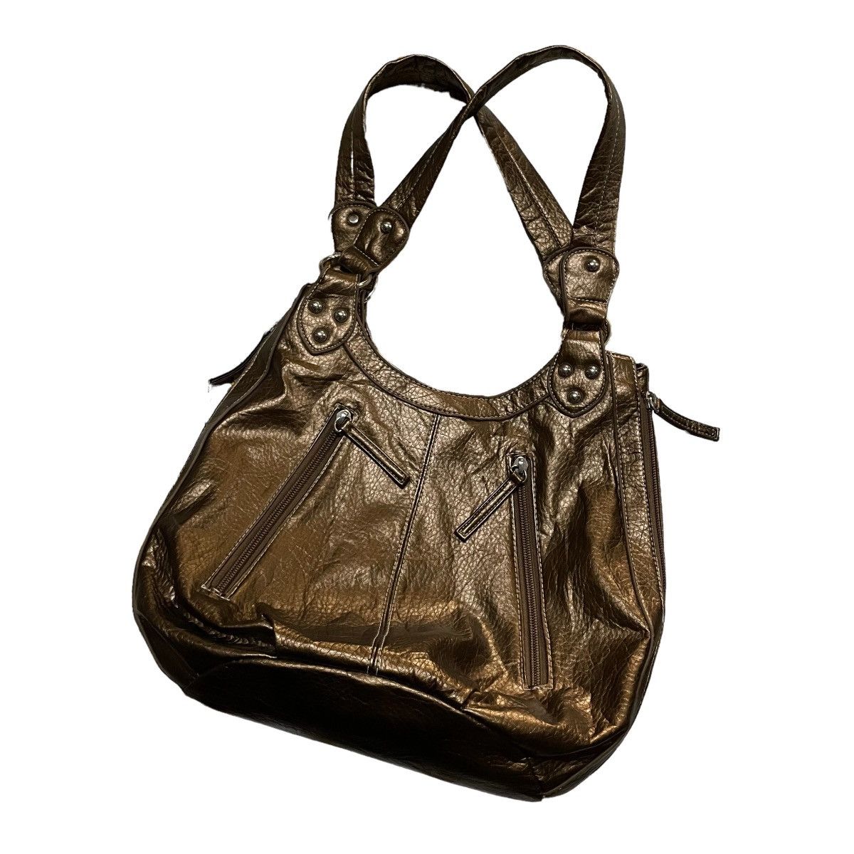KMRii × Leather ❤️BINDING NOW❤️- Kmrii/14thAddiction Style Metallic Hobo Bag Size ONE SIZE - 1 Thumbnail