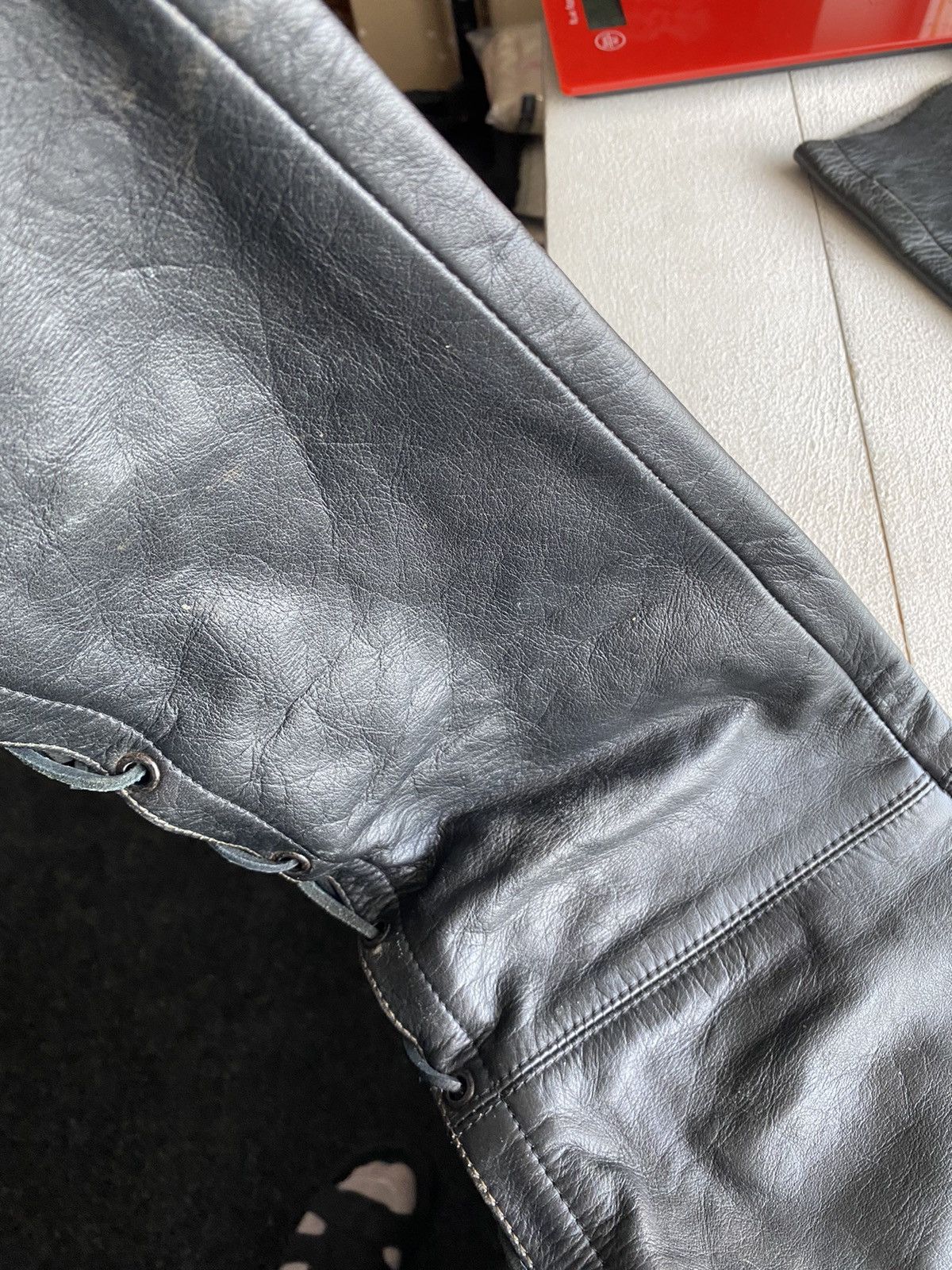 Japanese Brand 🔥VNTG OPIUM Biker Leather Owens Style Pants Rick Punk Rare Size US 32 / EU 48 - 21 Thumbnail