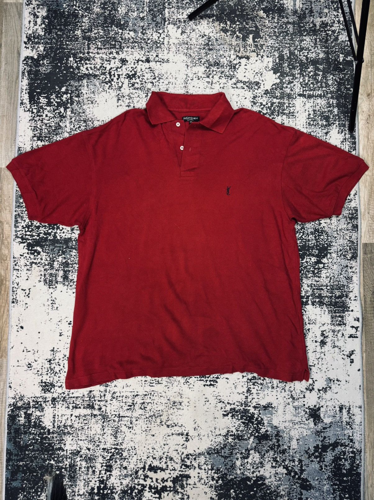 Vintage × Yves Saint Laurent Yves Saint Laurent Polo shirt Red Vintage XXL Size US XXL / EU 58 / 5 - 1 Thumbnail