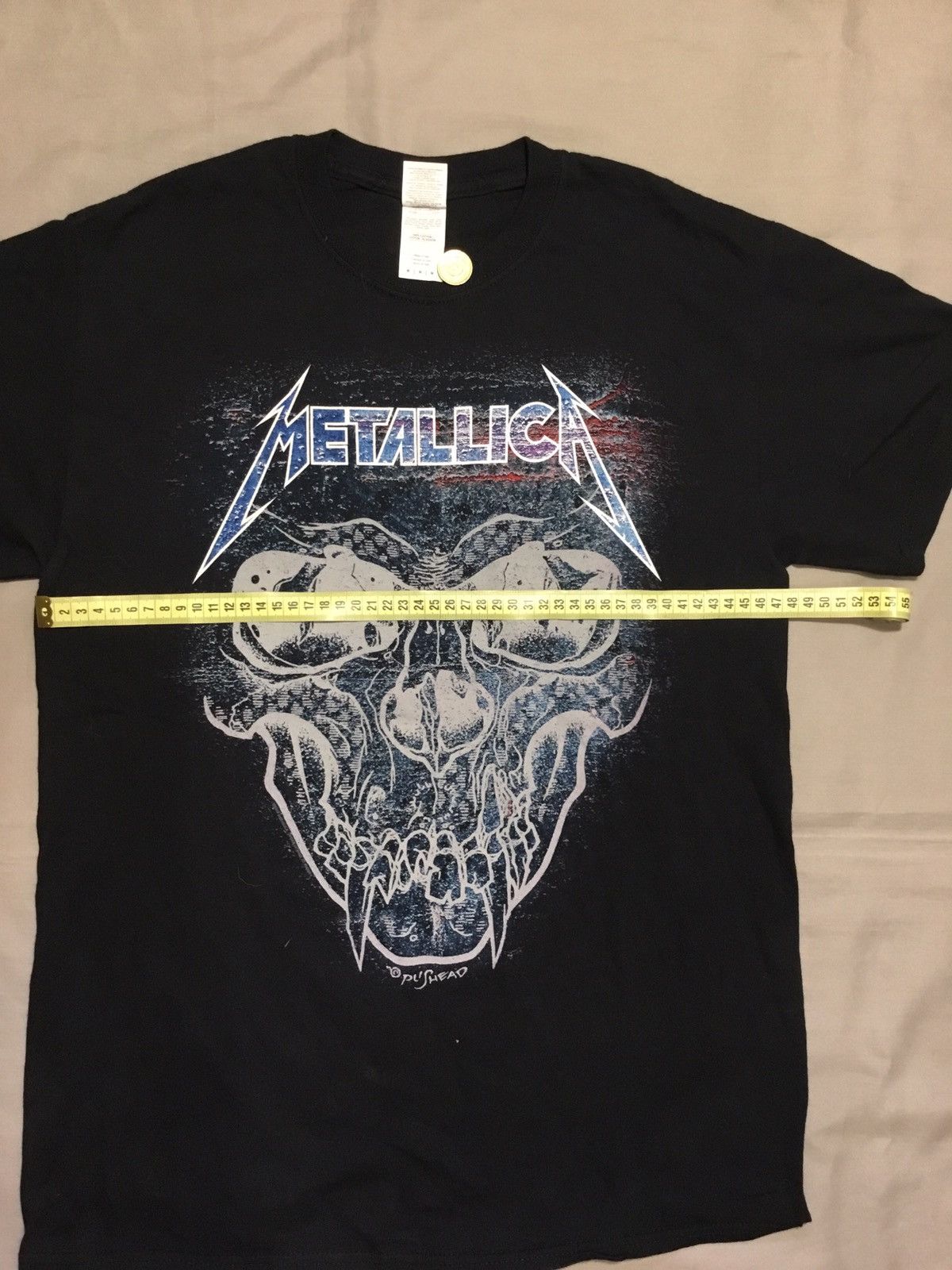 Gildan Metallica Shirt Mens Medium Black Skull 2019 Size US M / EU 48-50 / 2 - 5 Thumbnail