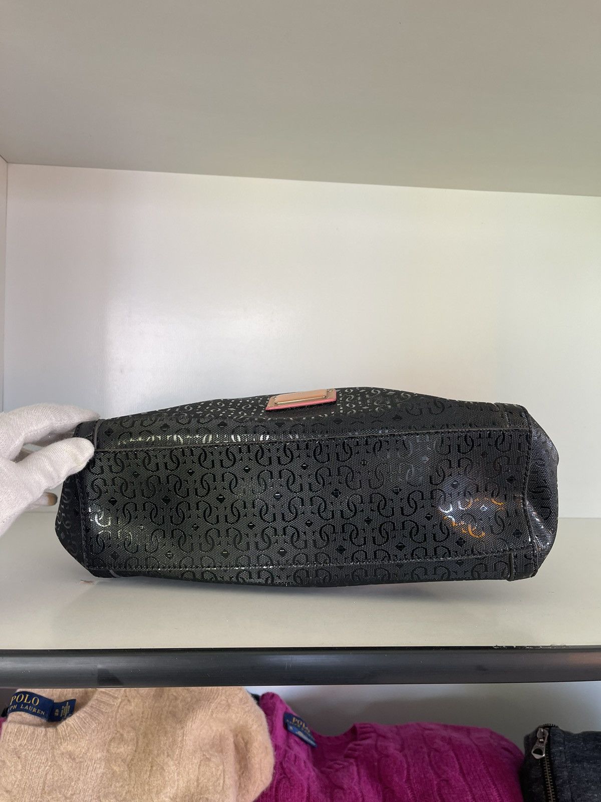 Guess × Vintage VINTAGE GUESS Y2K STYLE BLACK MONOGRAM BAG Size ONE SIZE - 8 Thumbnail