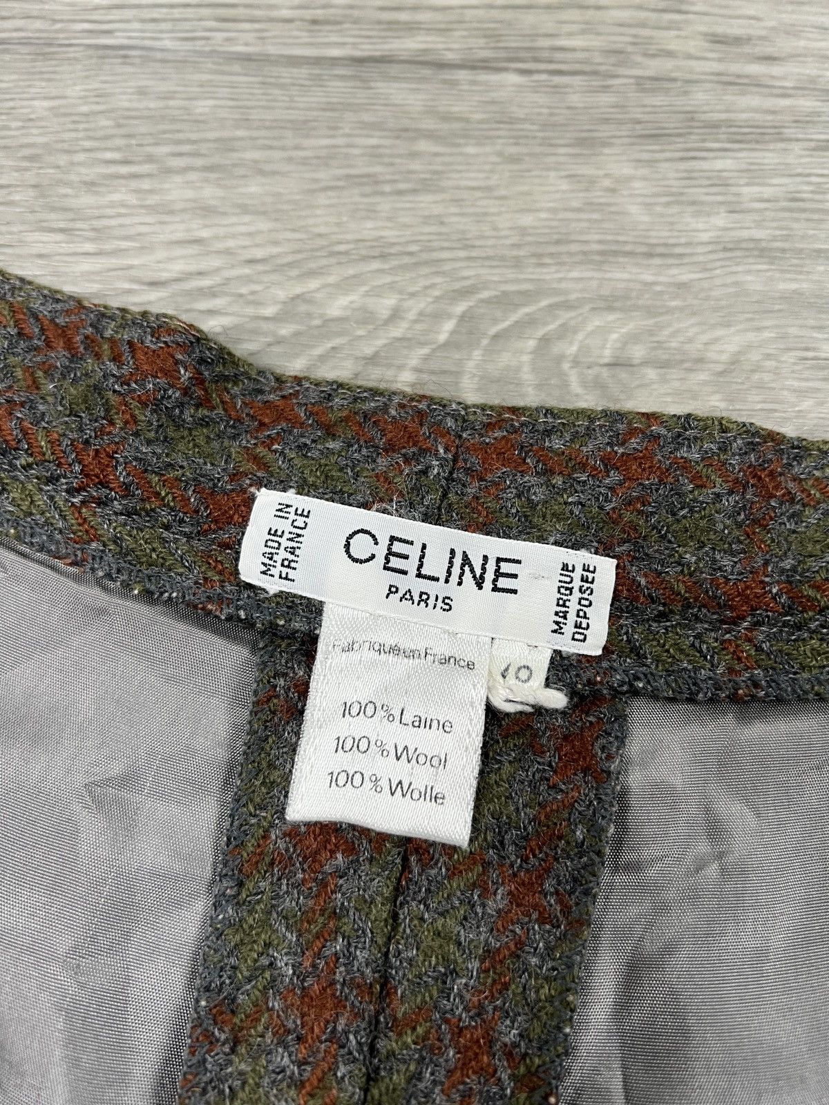 Celine Rare Celine vintage wool tweed shorts FR 10 (M) Women’s Size 28" / US 6 / IT 42 - 7 Thumbnail