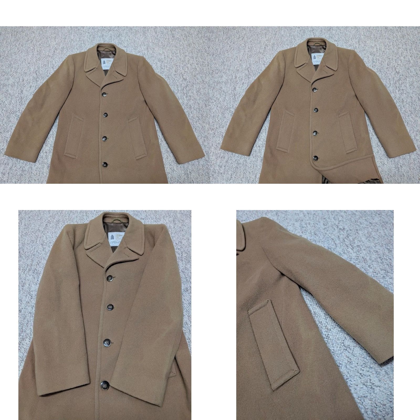 London Fog VINTAGE London Fog Overcoat Wool Camel 36R Mens XS Coat Wool 100% Pattern Solid Button Classic 1980s Size US XS / EU 42 / 0 - 8 Thumbnail