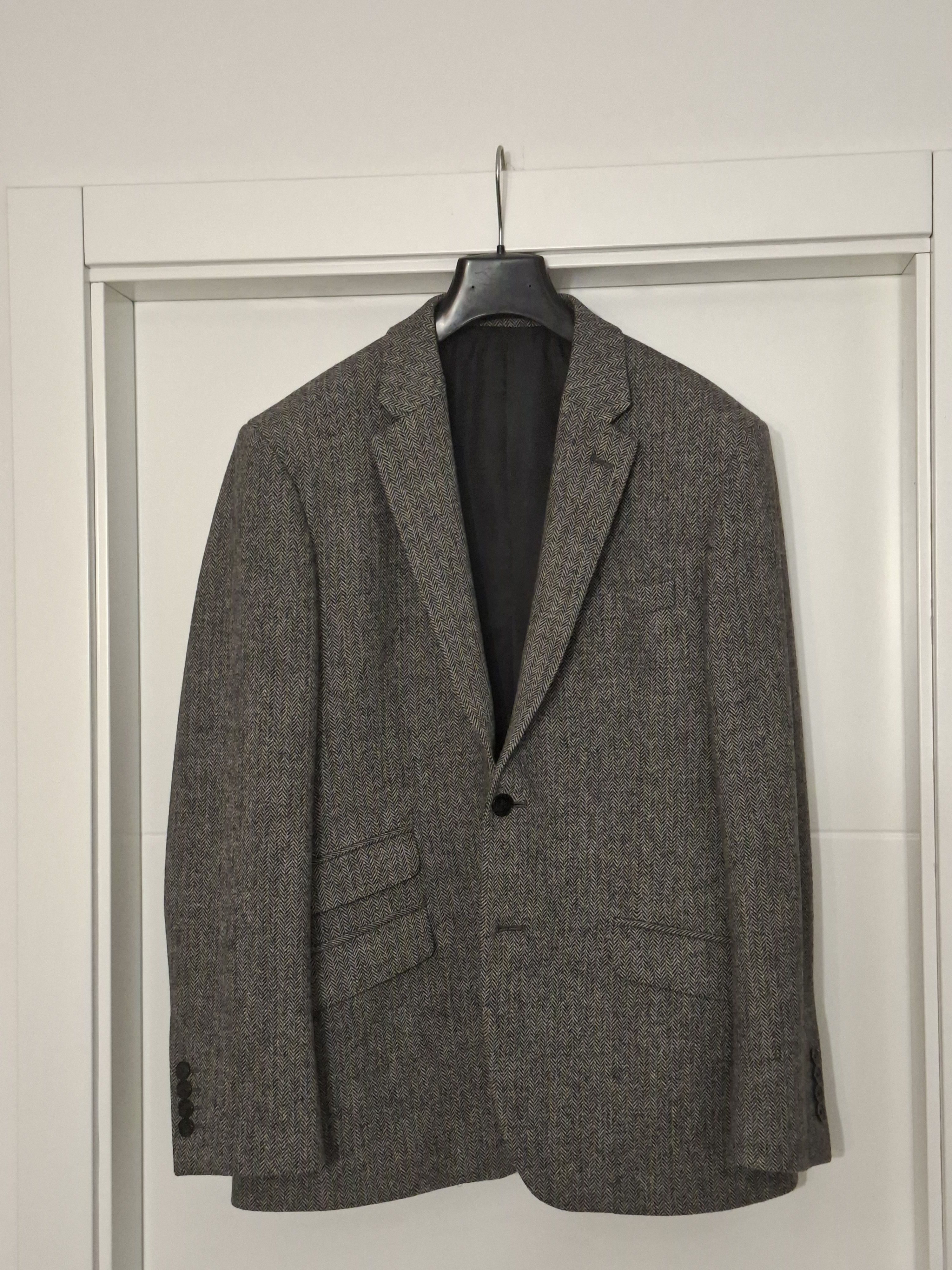 T.M. Lewin T.M.Lewin Argyle Grey-Herringbone Jacket Size 40S - 2 Thumbnail